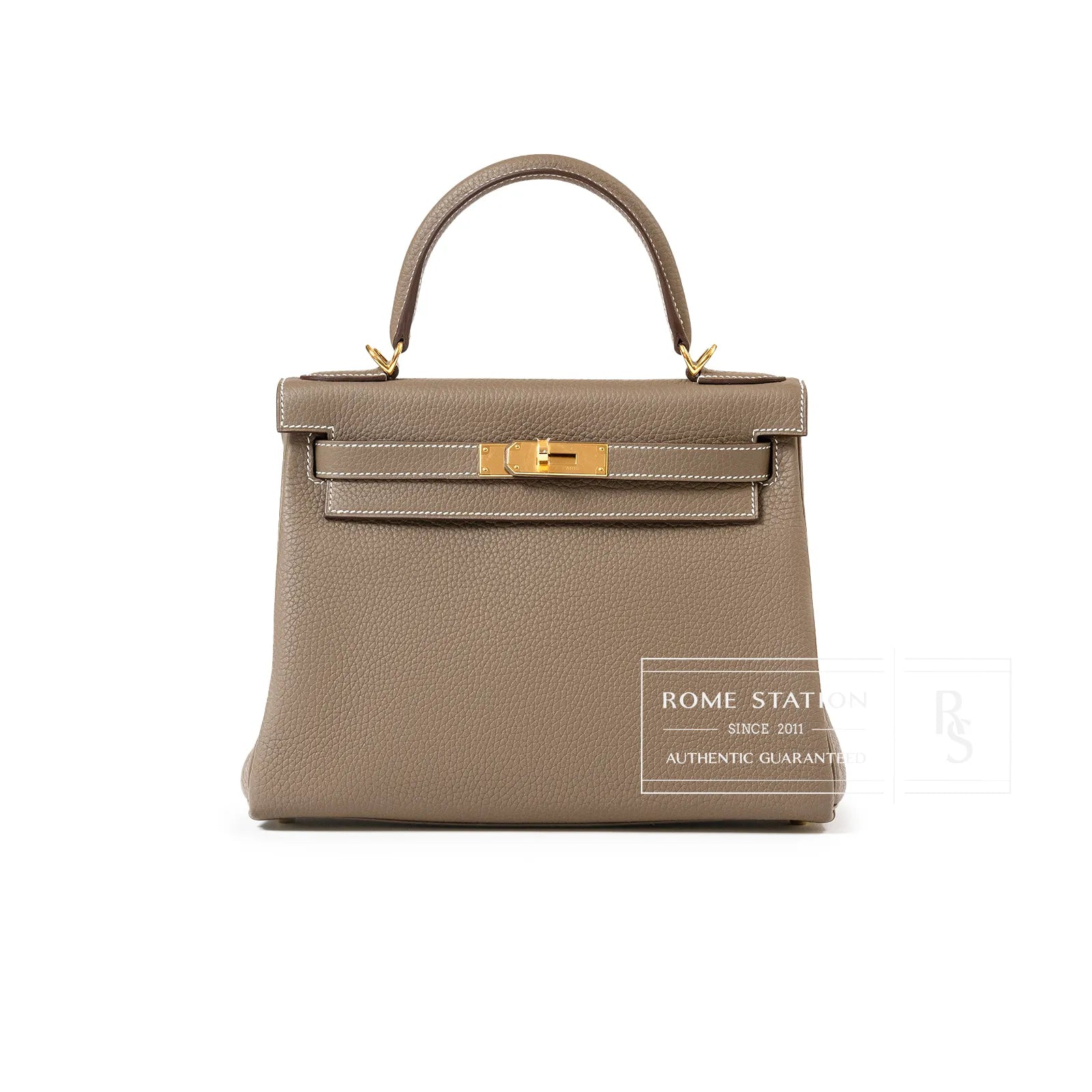 Hermès Kelly Retourne 28 Etoupe Togo Gold Hardware