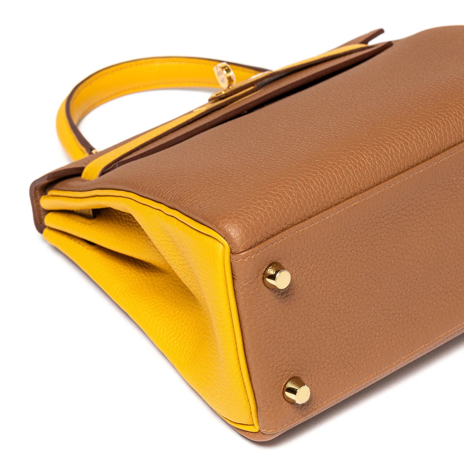 Hermès Horseshoe Kelly 25 Gold/Jaune Ambre Togo Gold Hardware