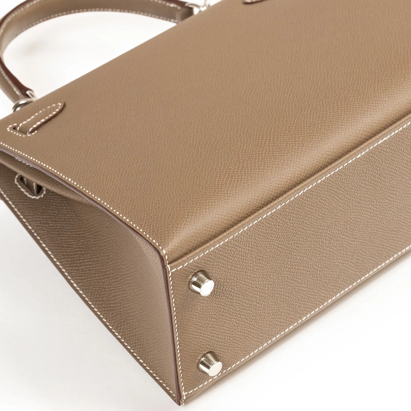 Hermès Kelly 25 Sellier Etoupe Epsom Palladium Hardware