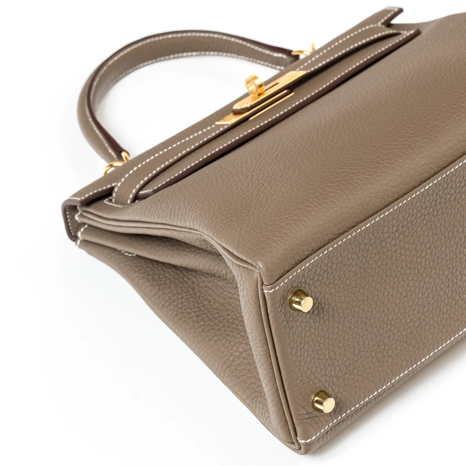 Hermès Kelly Retourne 28 Etoupe Togo Gold Hardware