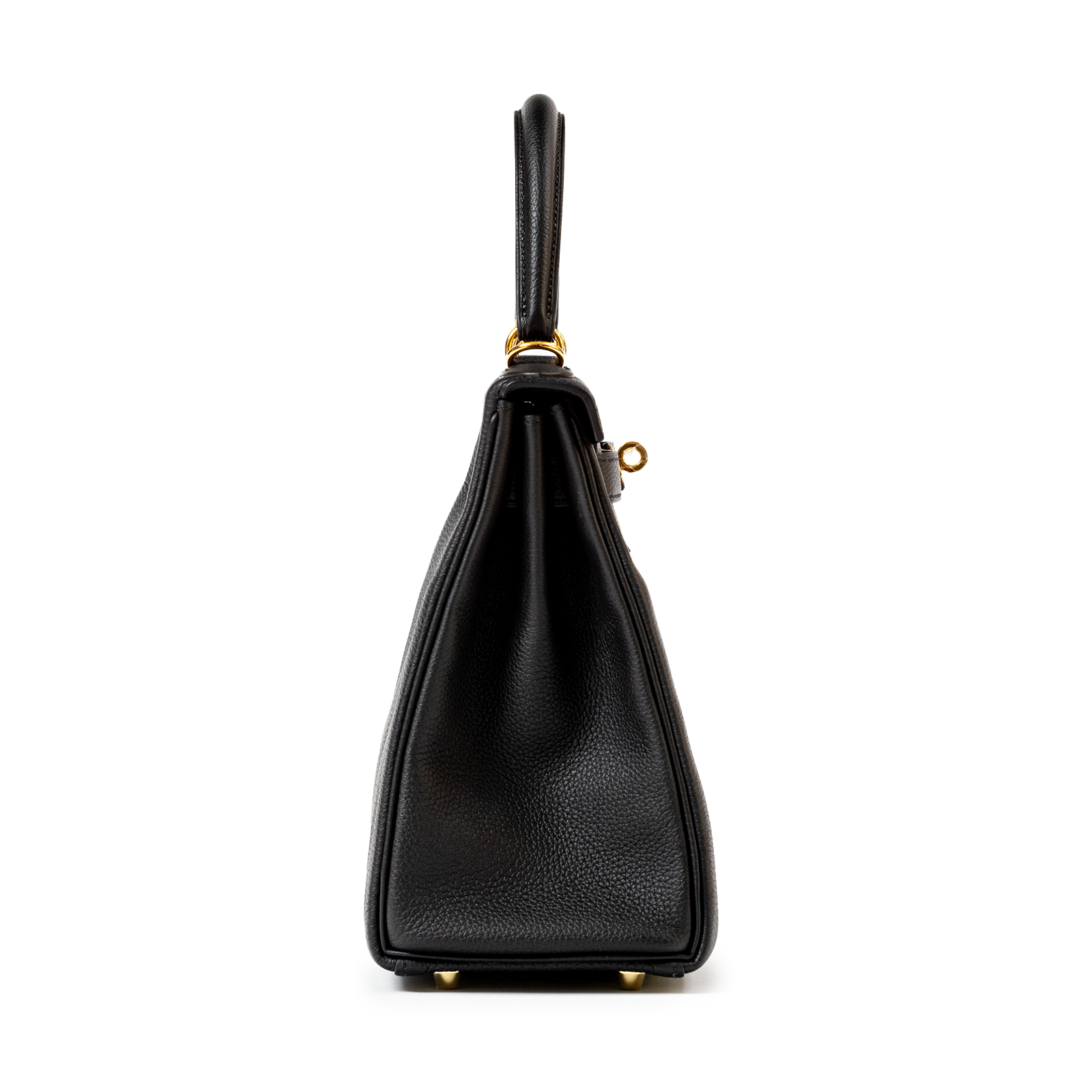 Hermès Kelly Retourne 28 Black Togo Gold Hardware