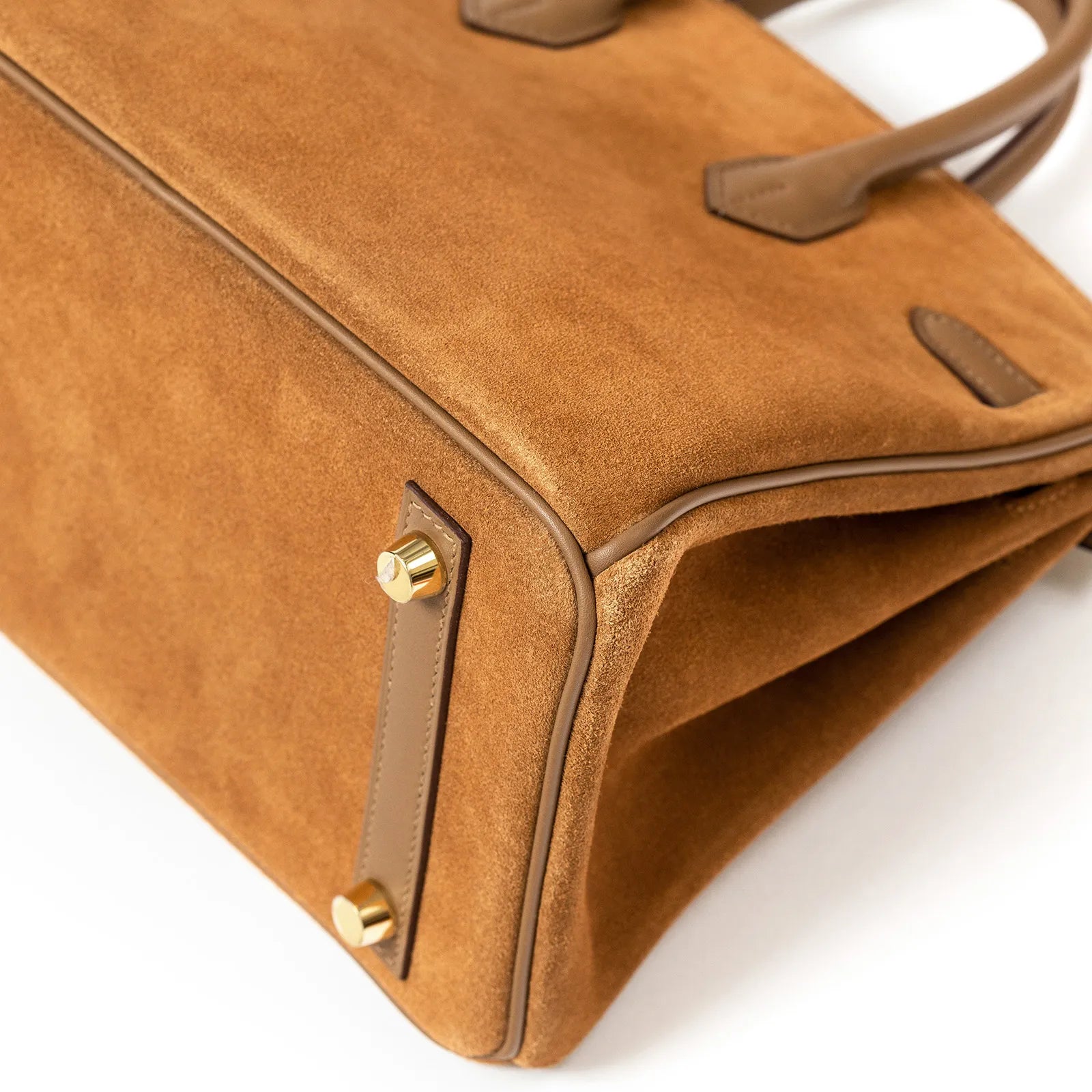 Hermès Birkin 25 Grizlly Chamois and Alezan Calf/Swift Permabrass Hardware