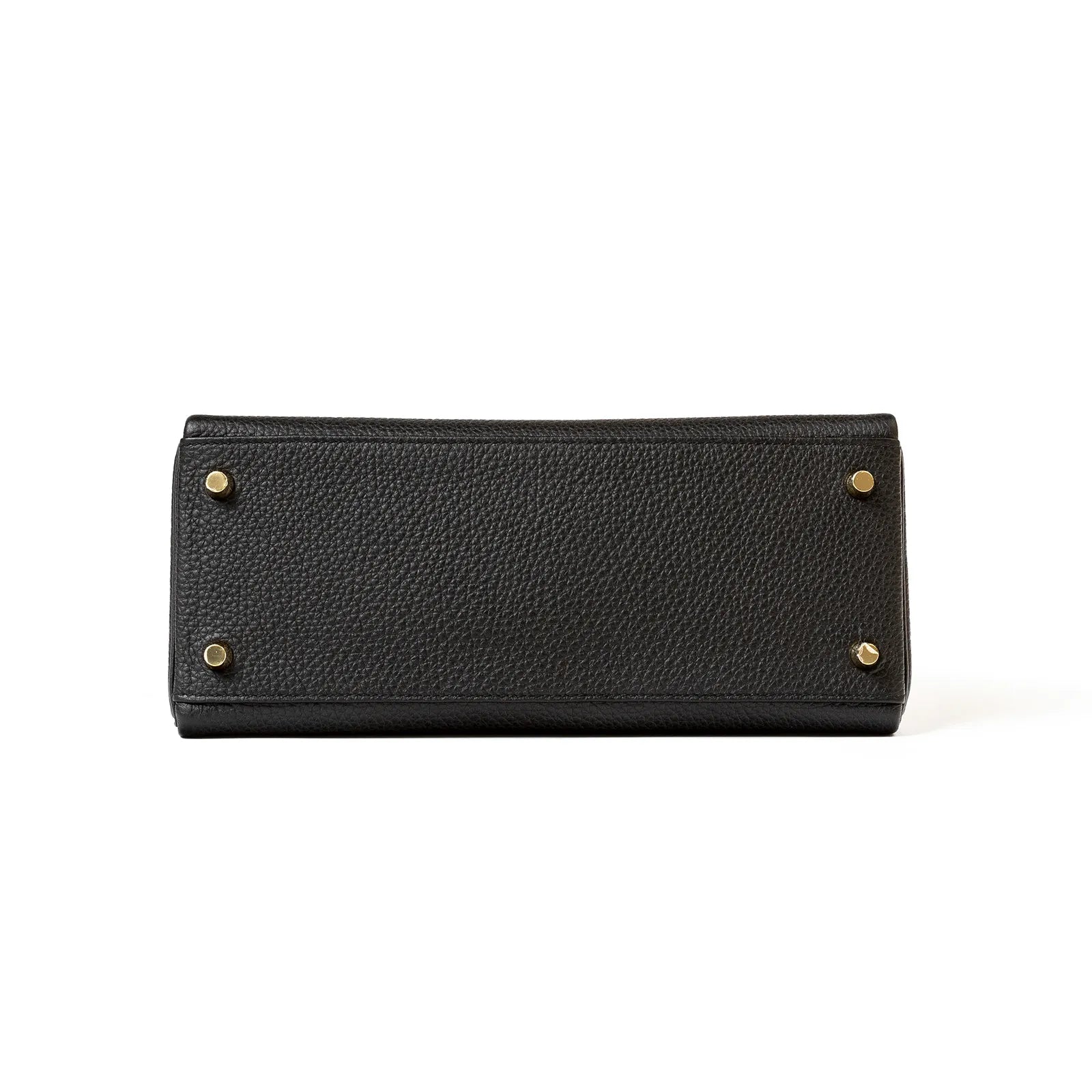 Hermès Kelly Retourne 28 Black Togo and Matte Porosus Crocodile Touch Gold Hardware