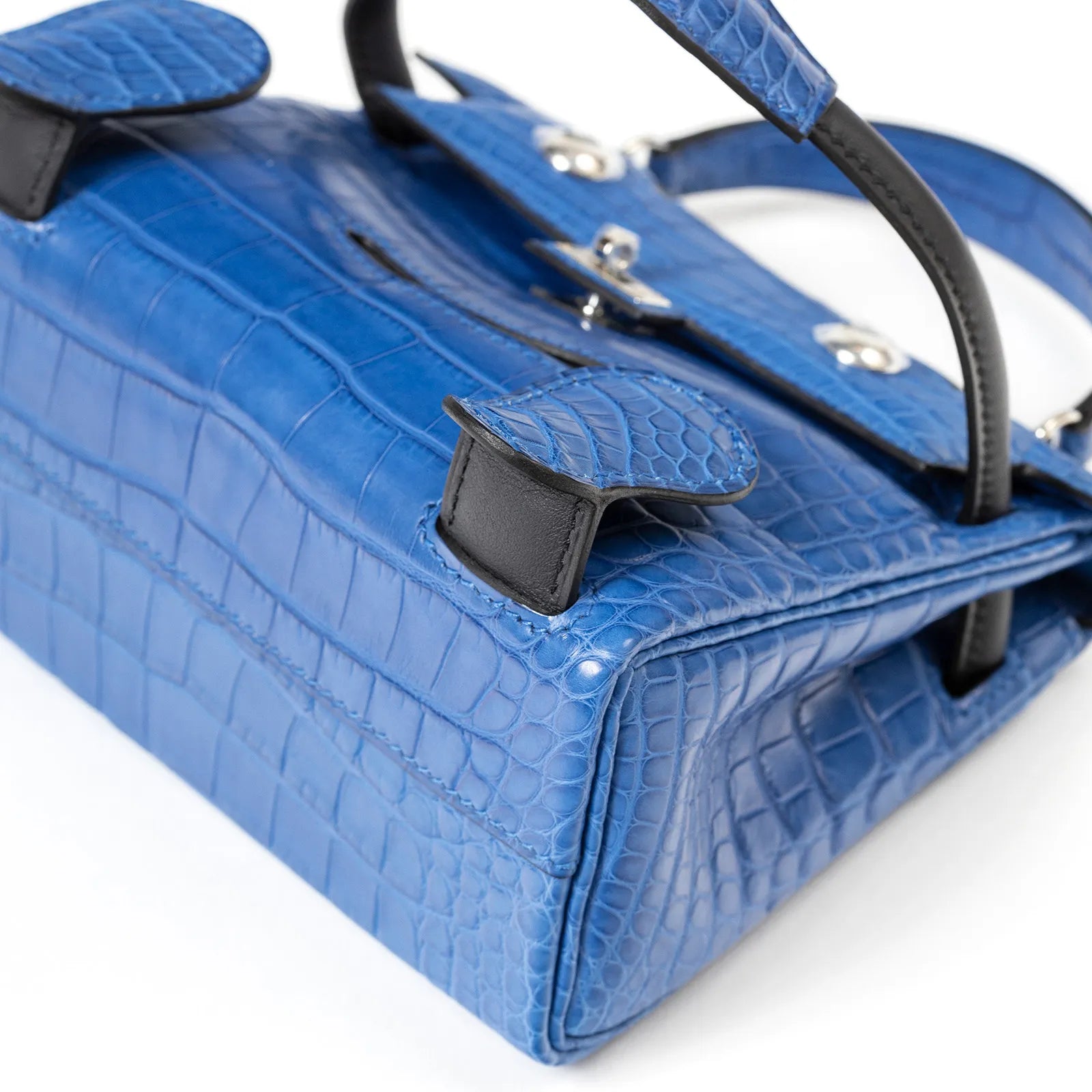 Hermès Kelly Quelle Idole Doll Bag AB Bleu Zellige/Bleu Indigo Palladium Hardware