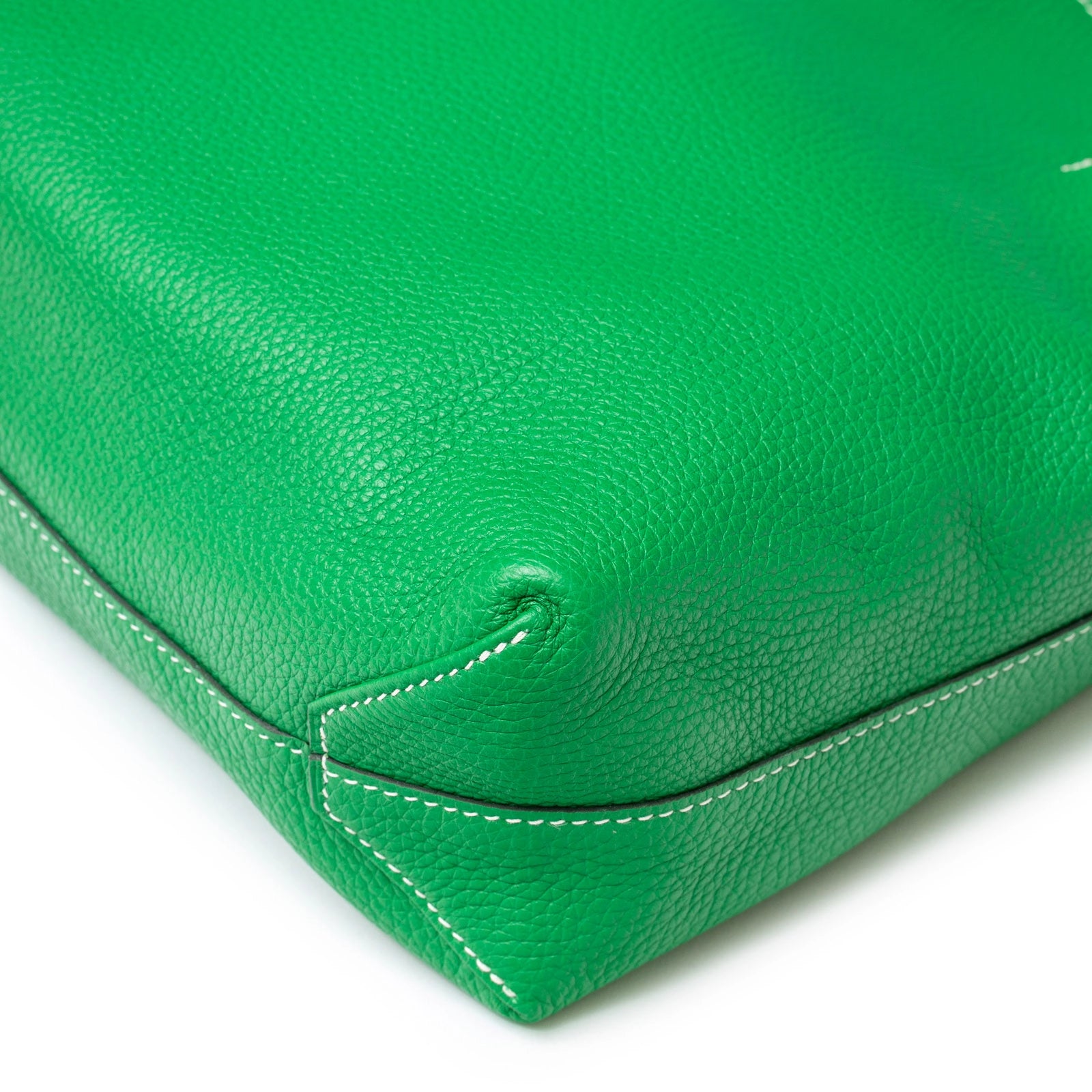 Hermès Double Sense 28 Blue/Vert Bicolor - Front Corner Right