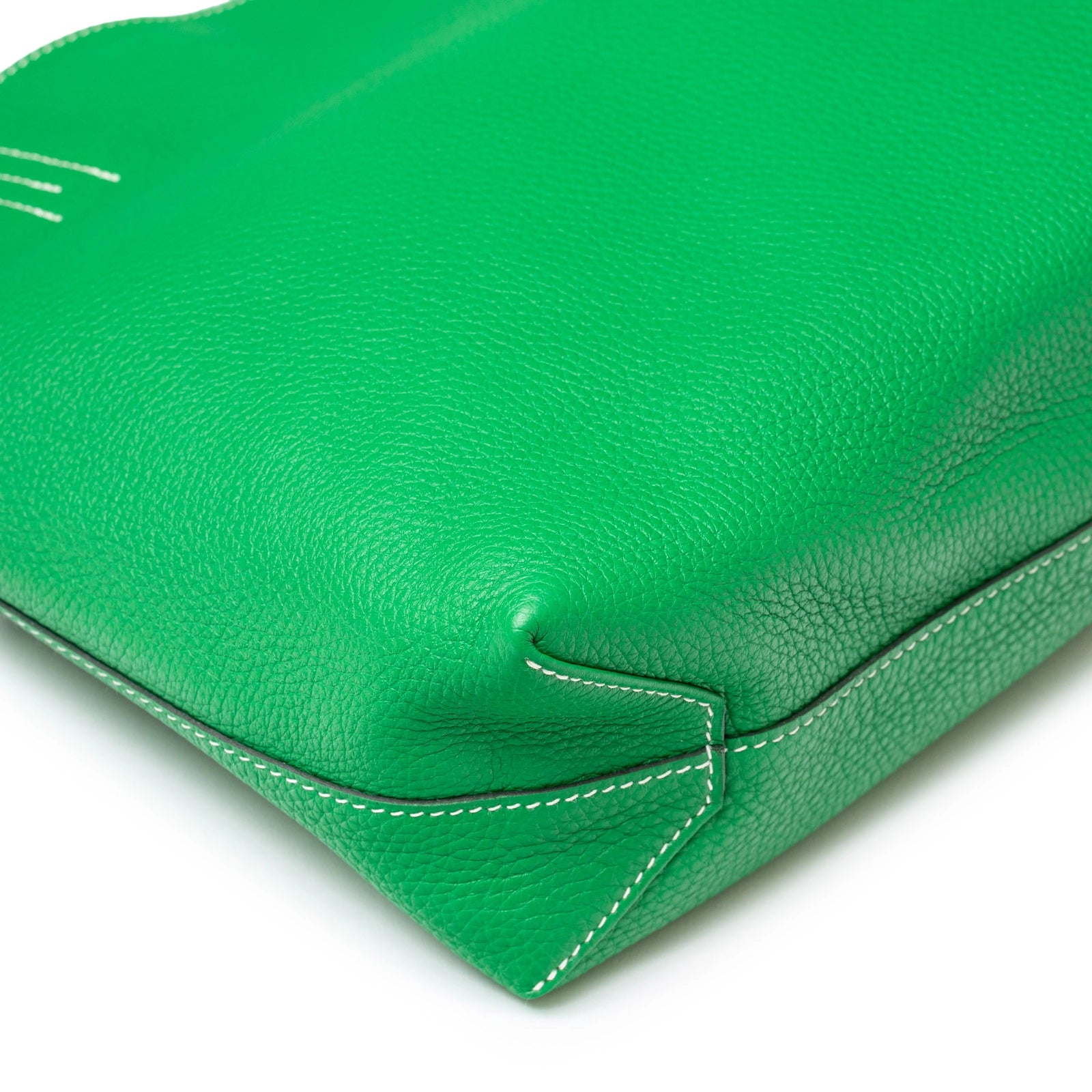 Hermès Double Sense 28 Blue/Vert Bicolor - Front Corner Left