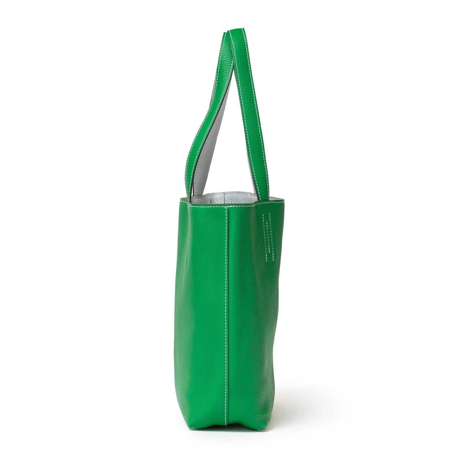 Hermès Double Sense 28 Blue/Vert Bicolor - Side Left