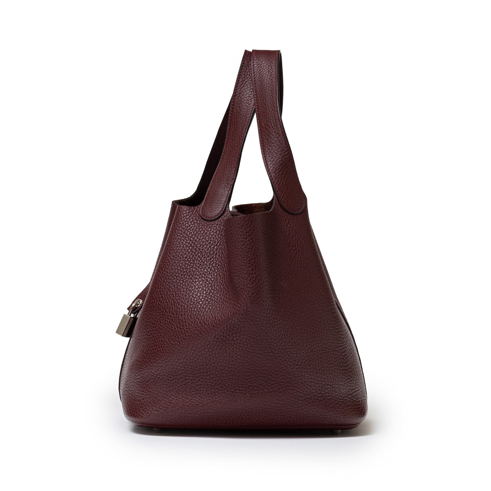 Hermès Picotin 22 Bordeaux Clemence Palladium Hardware - Side Right