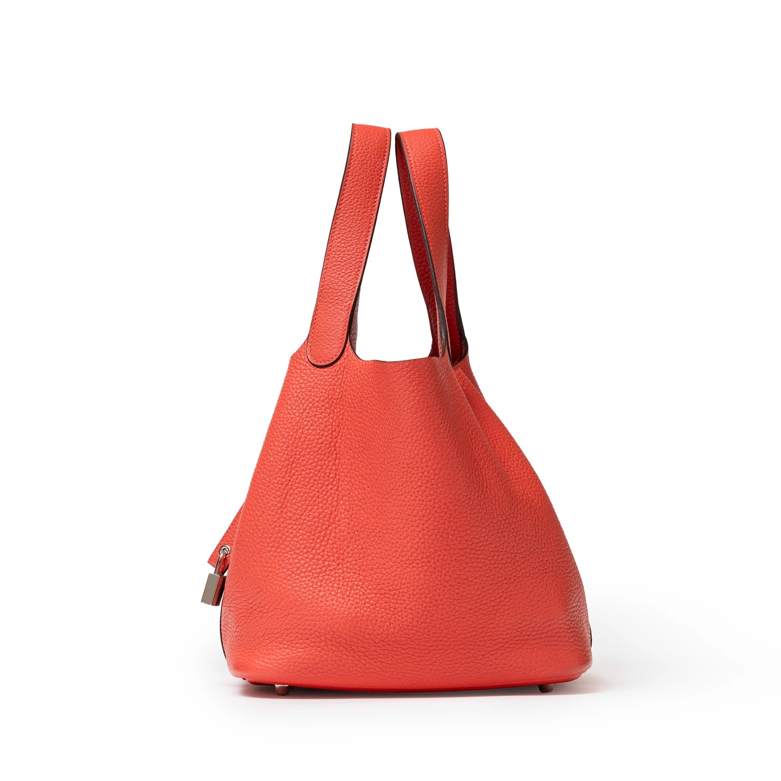 Hermès Picotin 22 Rose Jaipur Clemence Palladium Hardware - Side Right