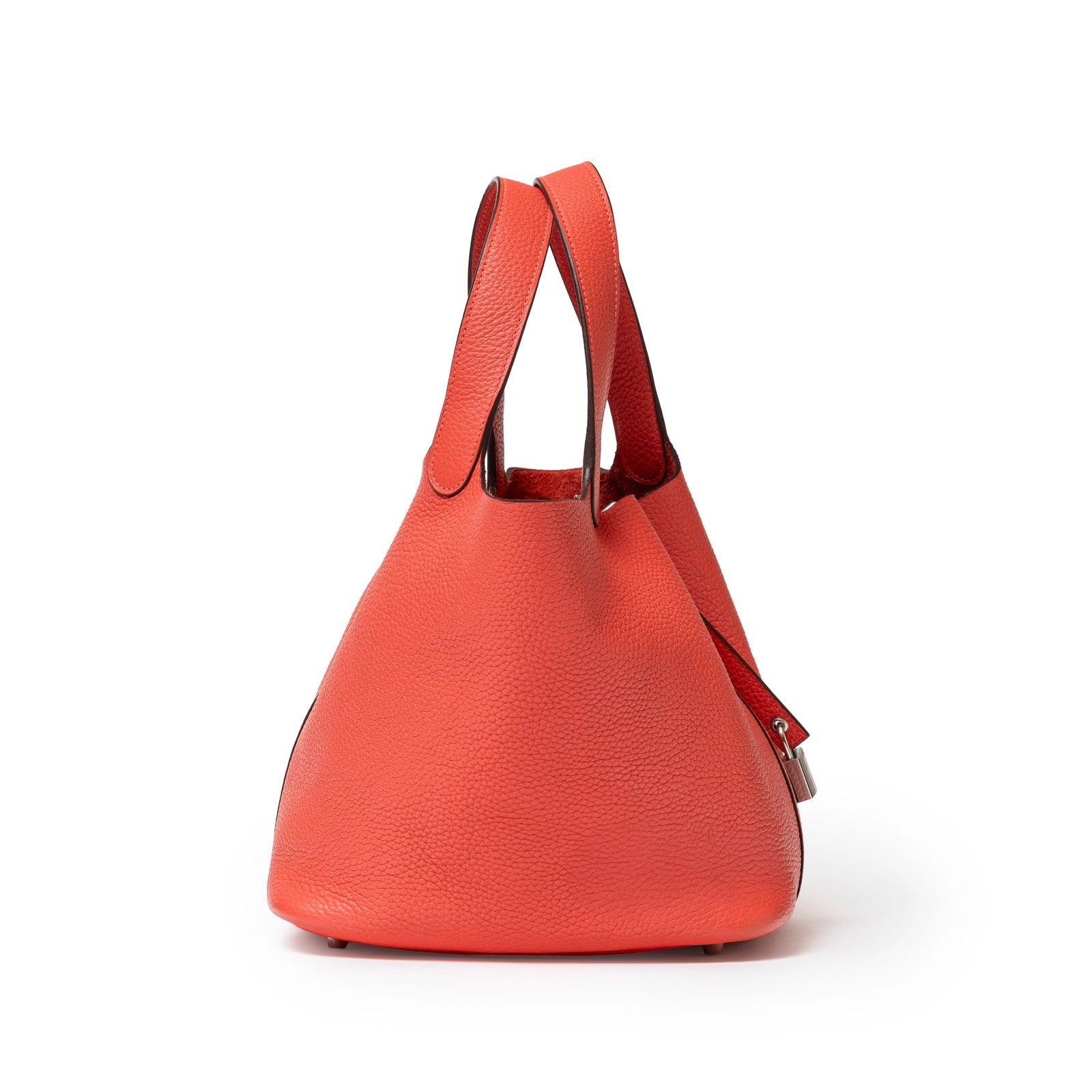 Hermès Picotin 22 Rose Jaipur Clemence Palladium Hardware - Side Left