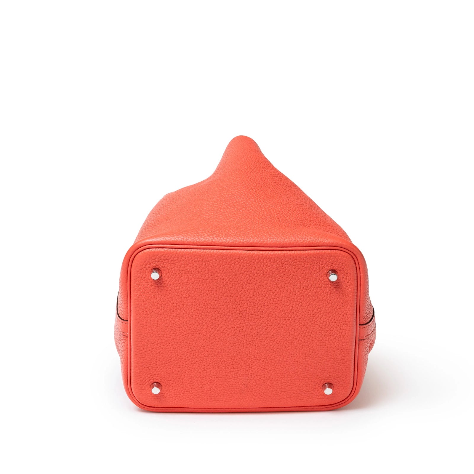 Hermès Picotin 22 Rose Jaipur Clemence Palladium Hardware - Bottom