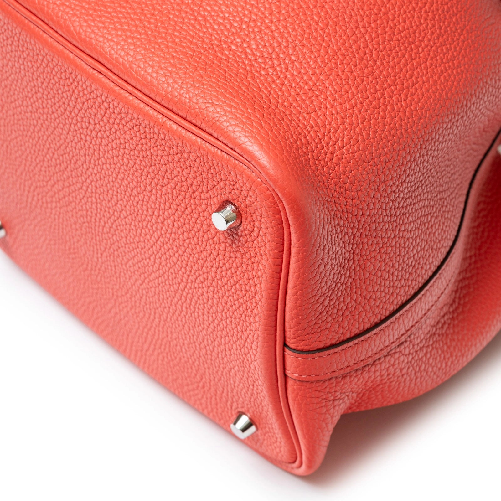 Hermès Picotin 22 Rose Jaipur Clemence Palladium Hardware - Front Corner RIght