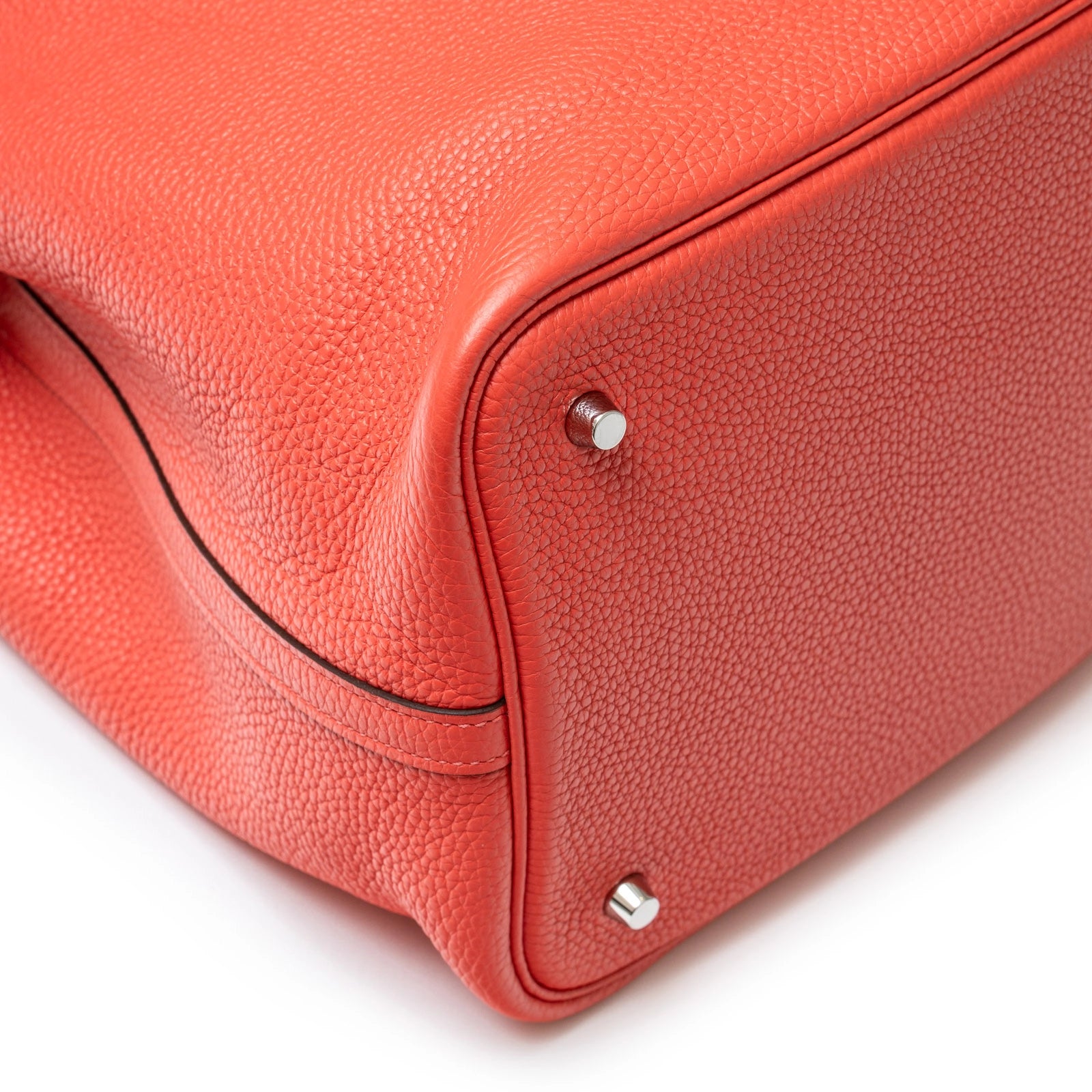 Hermès Picotin 22 Rose Jaipur Clemence Palladium Hardware - Back Corner Left
