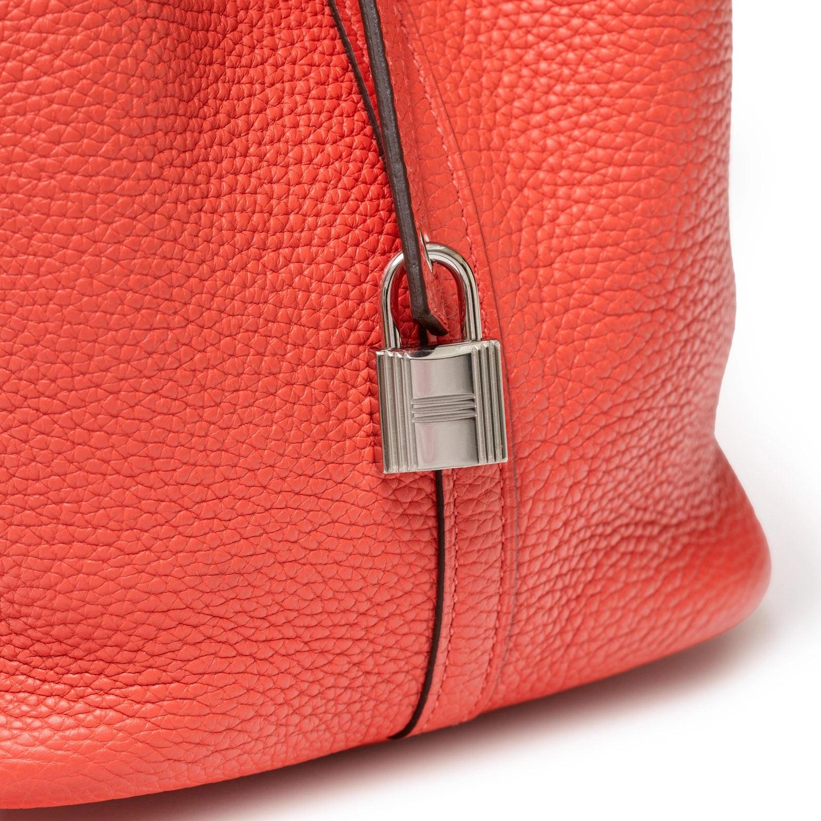 Hermès Picotin 22 Rose Jaipur Clemence Palladium Hardware - Close Up