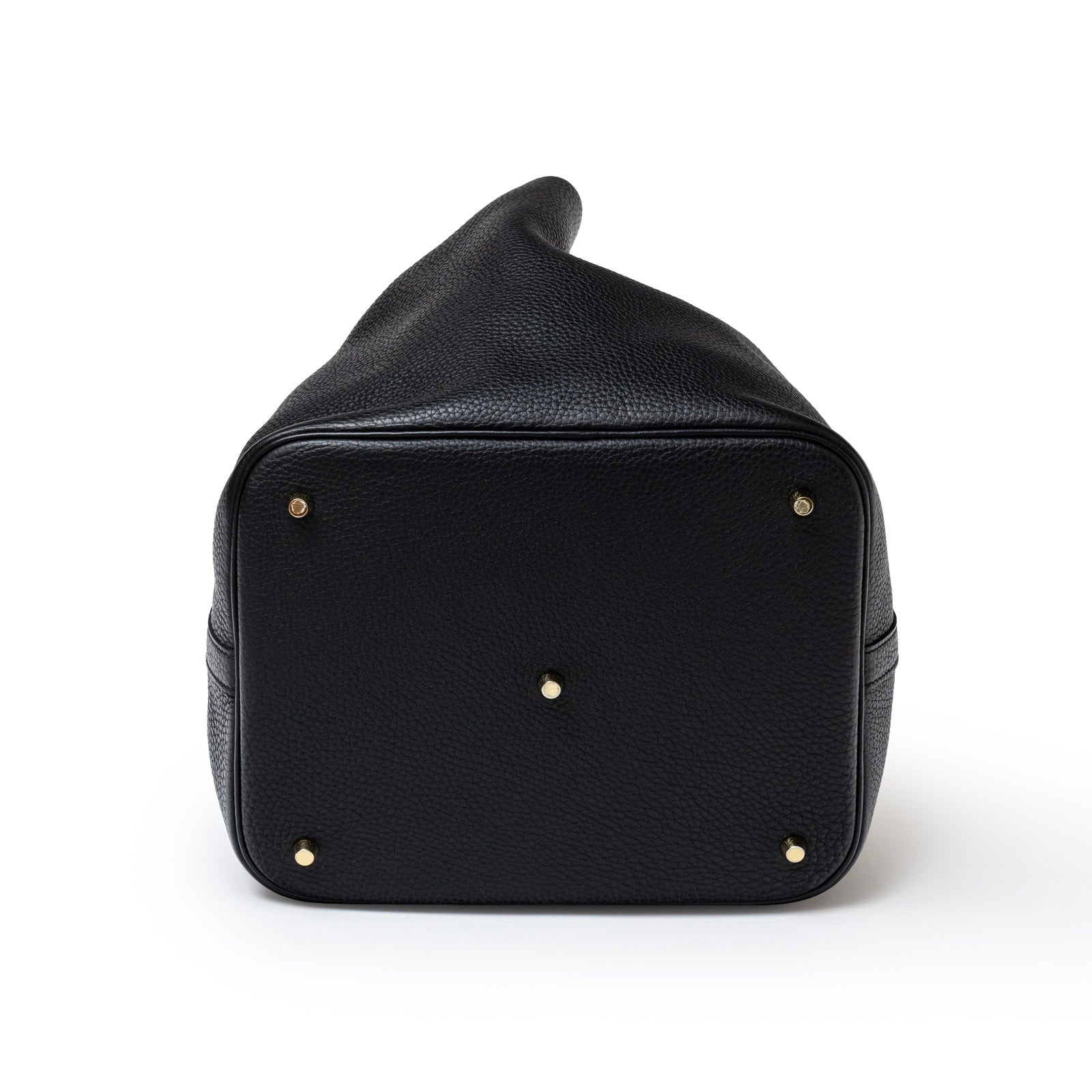 Hermès Picotin 26 Black Clemence Gold Hardware - Bottom