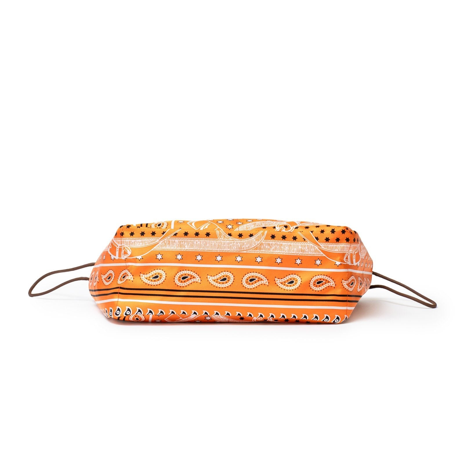 Hermès Fourbi 25 pouch Orange Nylon/Silk Barenia Palladium Hardware - Bottom
