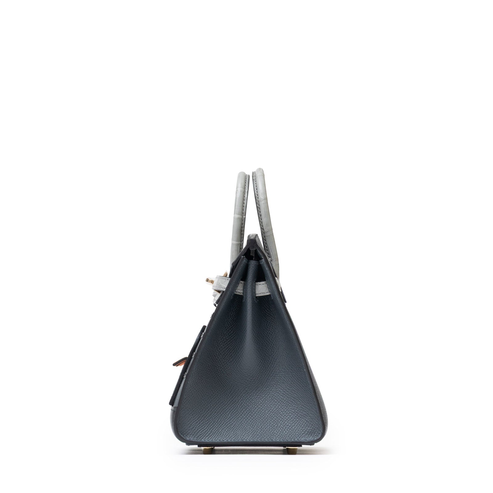 Hermès Sac Faubourg Birkin 20 "Rainy Days" Gris Misty Matte Alligator Permabrass Hardware
