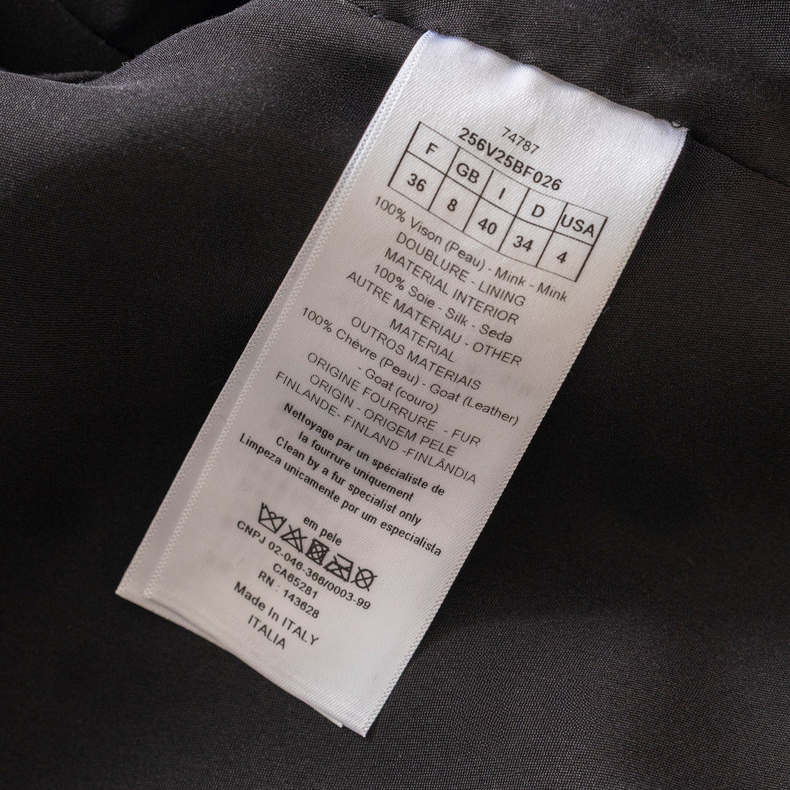 Christian Dior Monsieur Mink Jacket Black/White - Detail