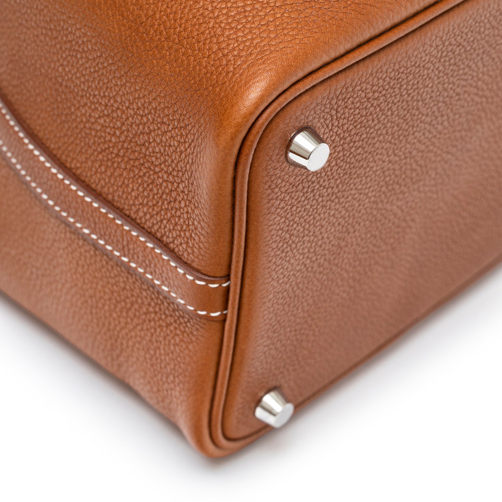 Hermès Picotin 18 Fauve Barenia Faubourg Palladium Hardware stud with sticker