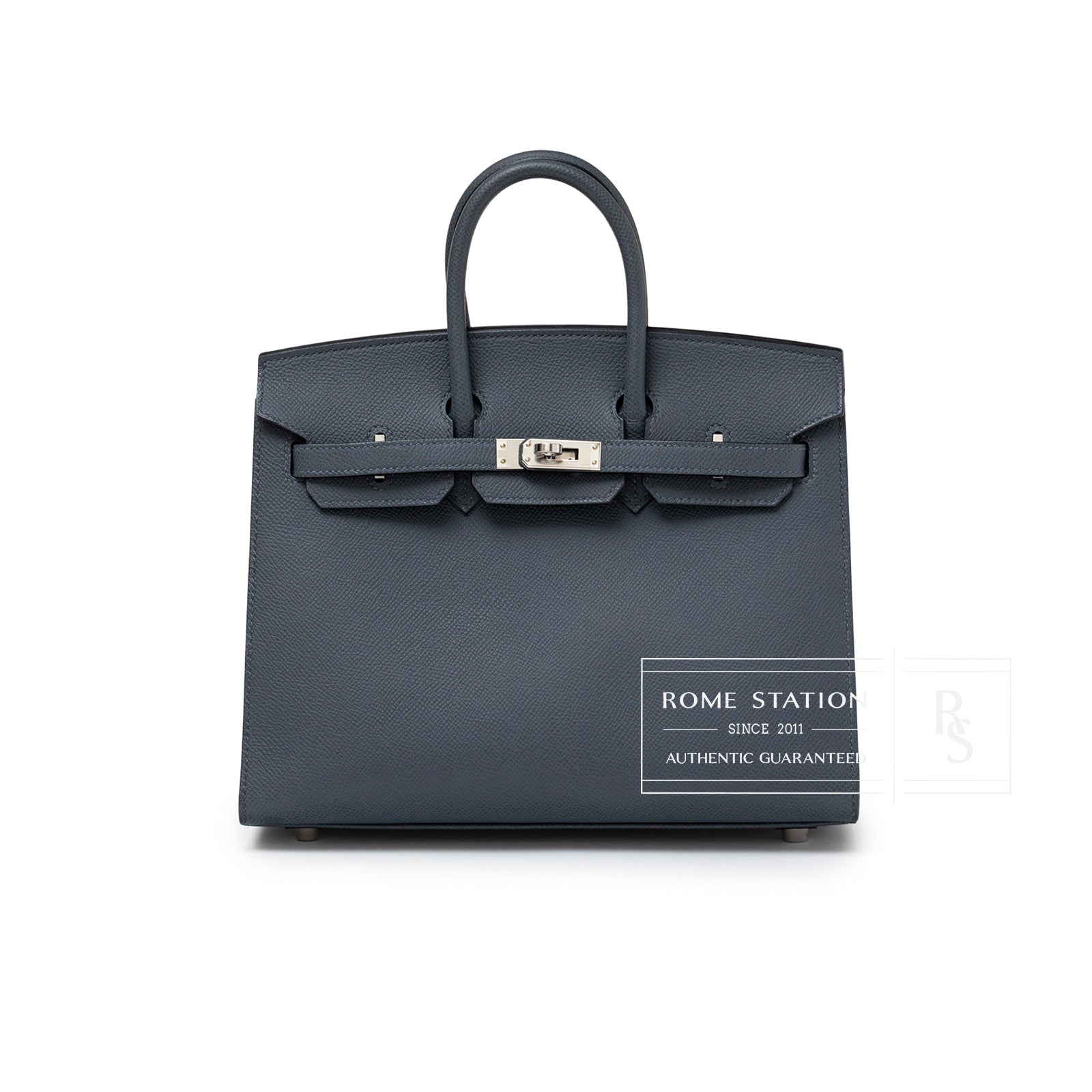 Hermès Birkin Sellier 25 Gris Misty Epsom Palladium Hardware