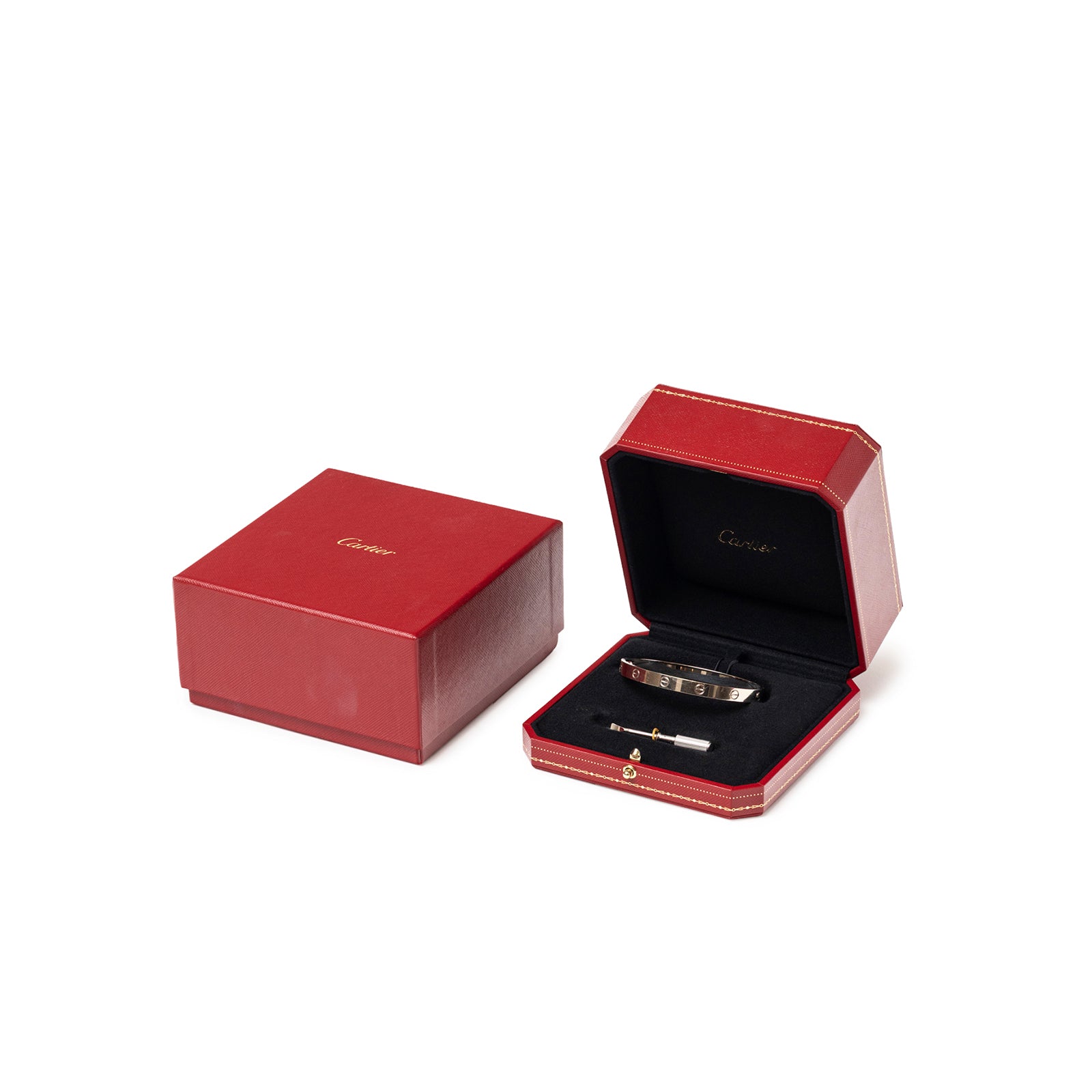 Cartier Love Bracelet Classic Model 18K White Gold with screwdriver in full set with original box