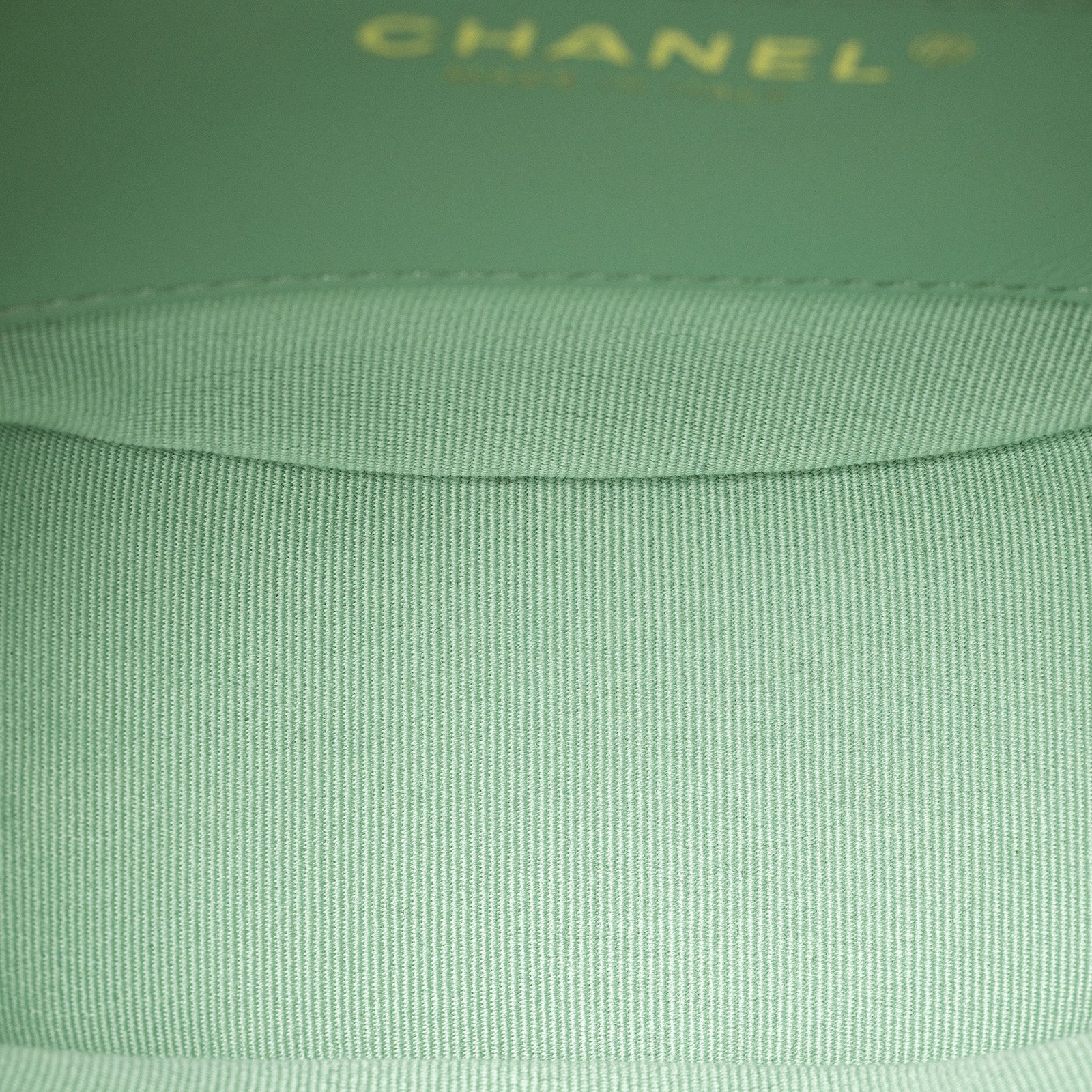 Chanel Top Handle Round Vanity Quilted Caviar Green Gold Hardware