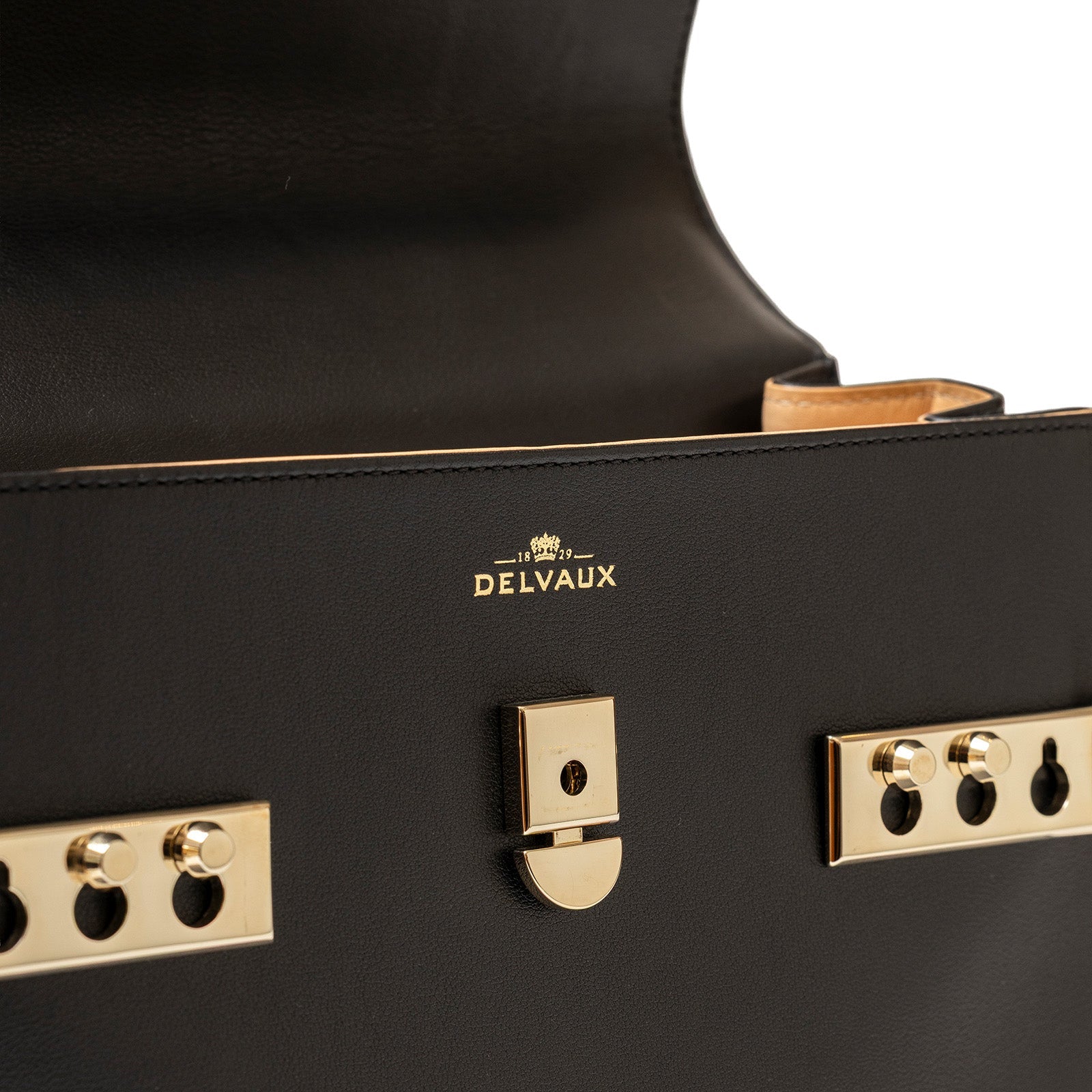 Delvaux Tempete MM Opera Calf Black Permabrass Hardware