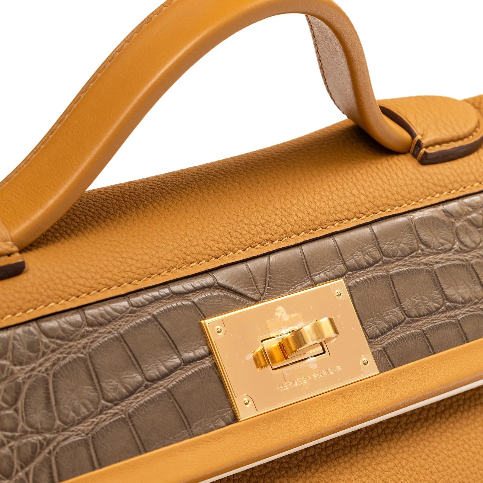 Hermès 24/24 29 Touch Caramel/Sesam/Orig/Sesame/Nata Togo/Swift/Matte Alligator Gold Hardware