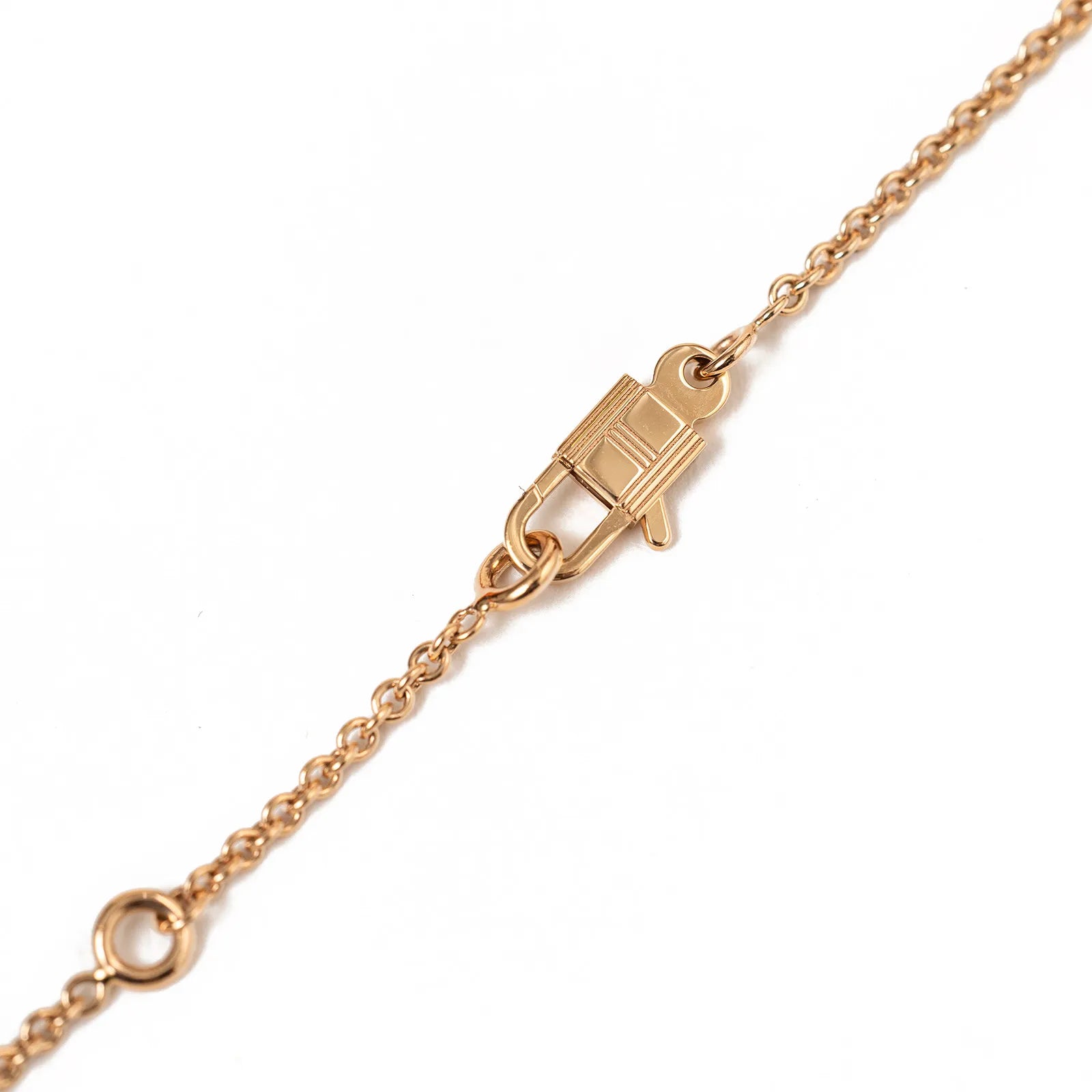 Hermès Amulettes Constance Pendant 18K Rose Gold and Pink Saphhire