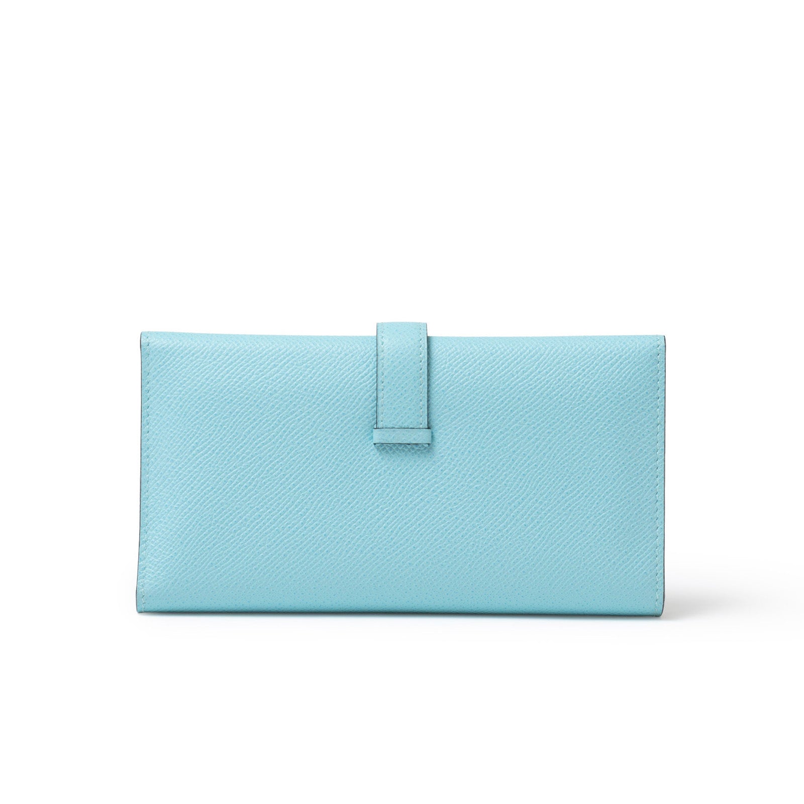 Hermès Bearn Wallet Blue Atoll Epsom Palladium Hardware