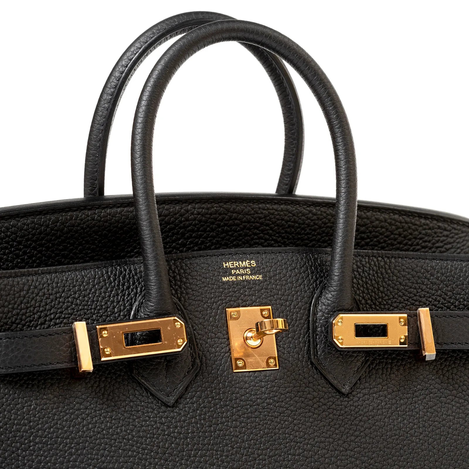 Hermès Birkin 25 Black Togo Rose Gold Hardware