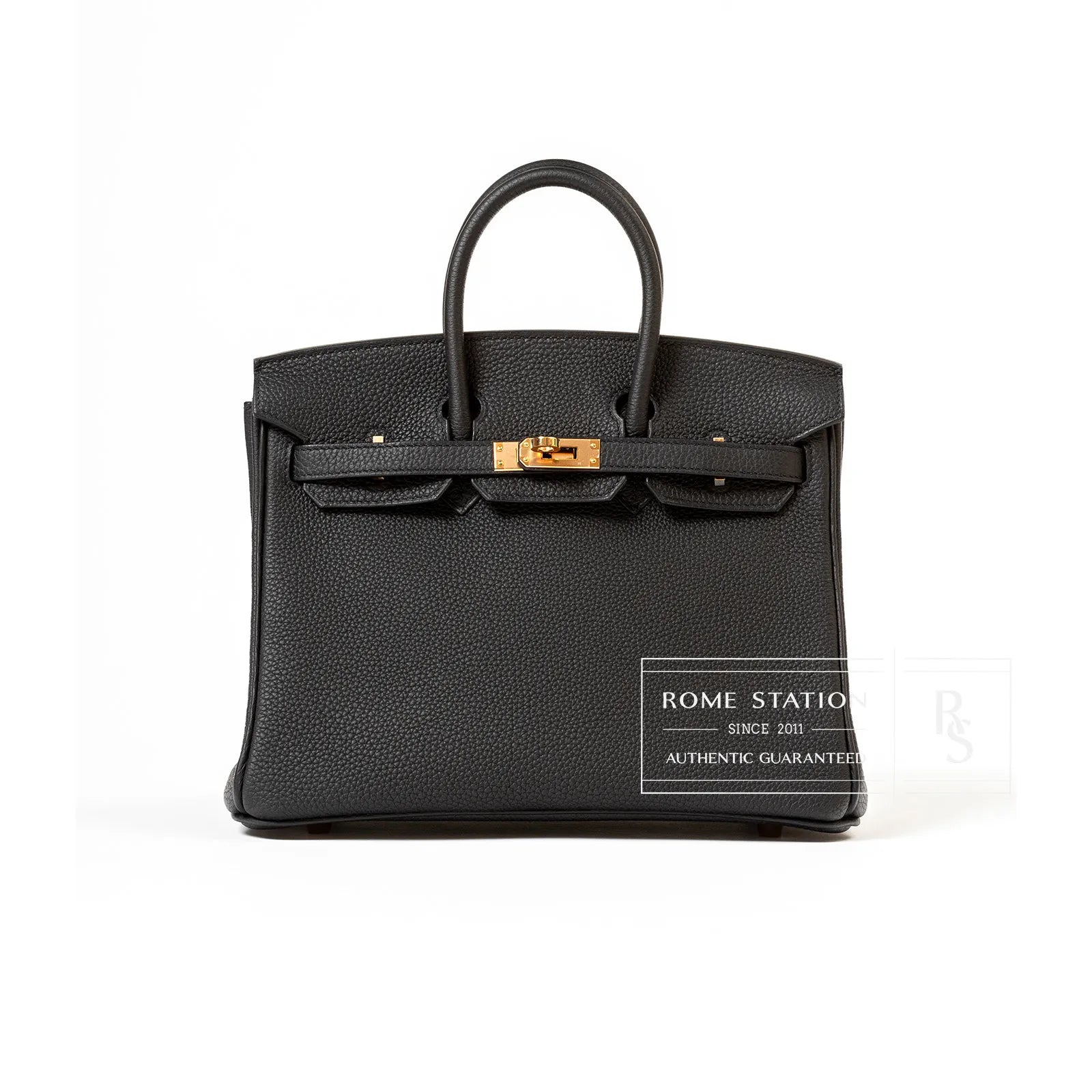 Hermès Birkin 25 Black Togo Rose Gold Hardware