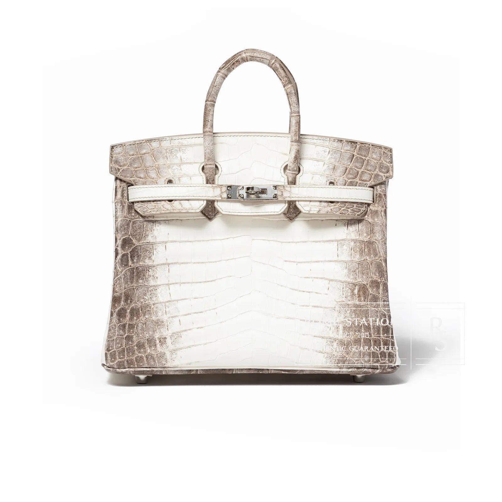 Hermès Birkin 25 Blanc Himalaya Matte Niloticus Crocodile Palladium Hardware