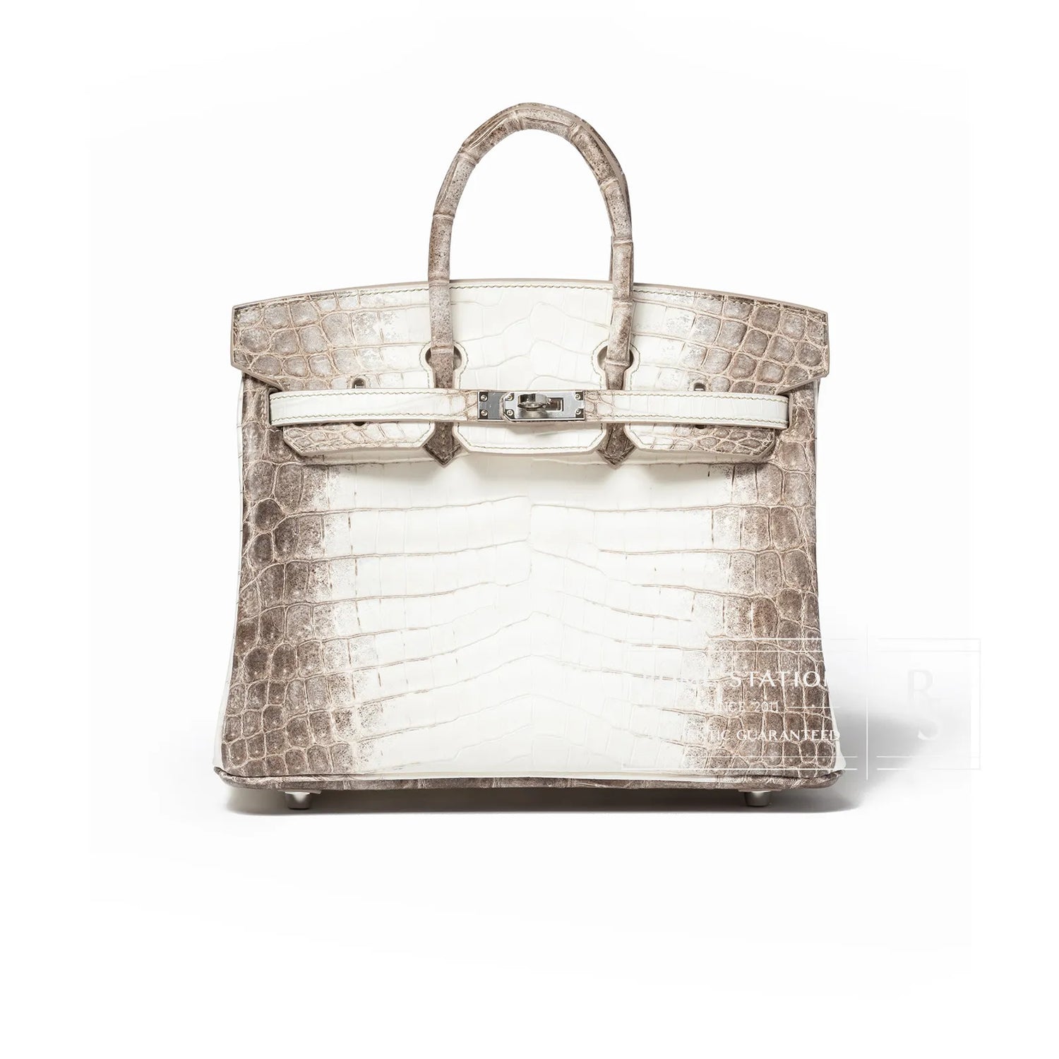 Hermès Birkin 25 Blanc Himalaya Matte Niloticus Crocodile Palladium Hardware