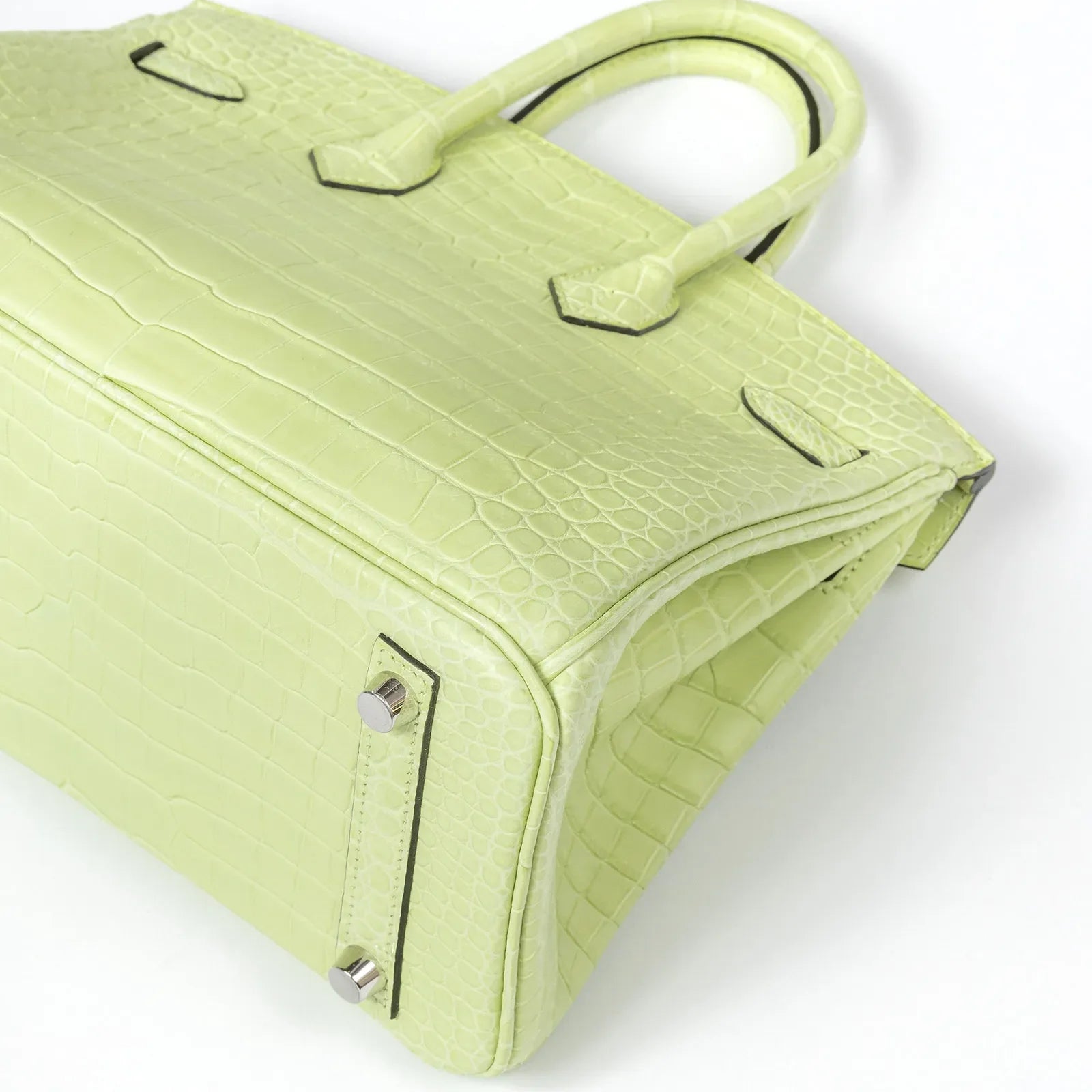 Hermès Birkin 25 Jaune Bourgeon Matte Porosus Crocodile Palladium Hardware