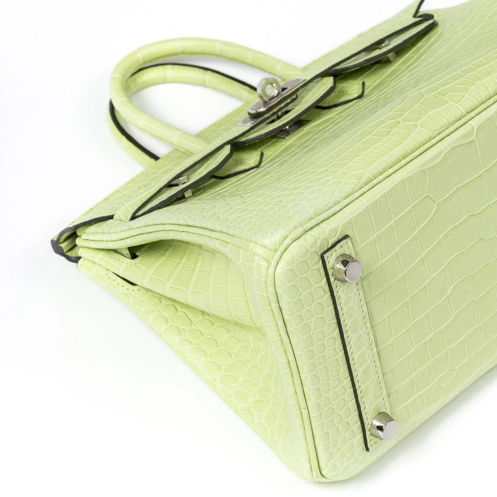 Hermès Birkin 25 Jaune Bourgeon Matte Porosus Crocodile Palladium Hardware