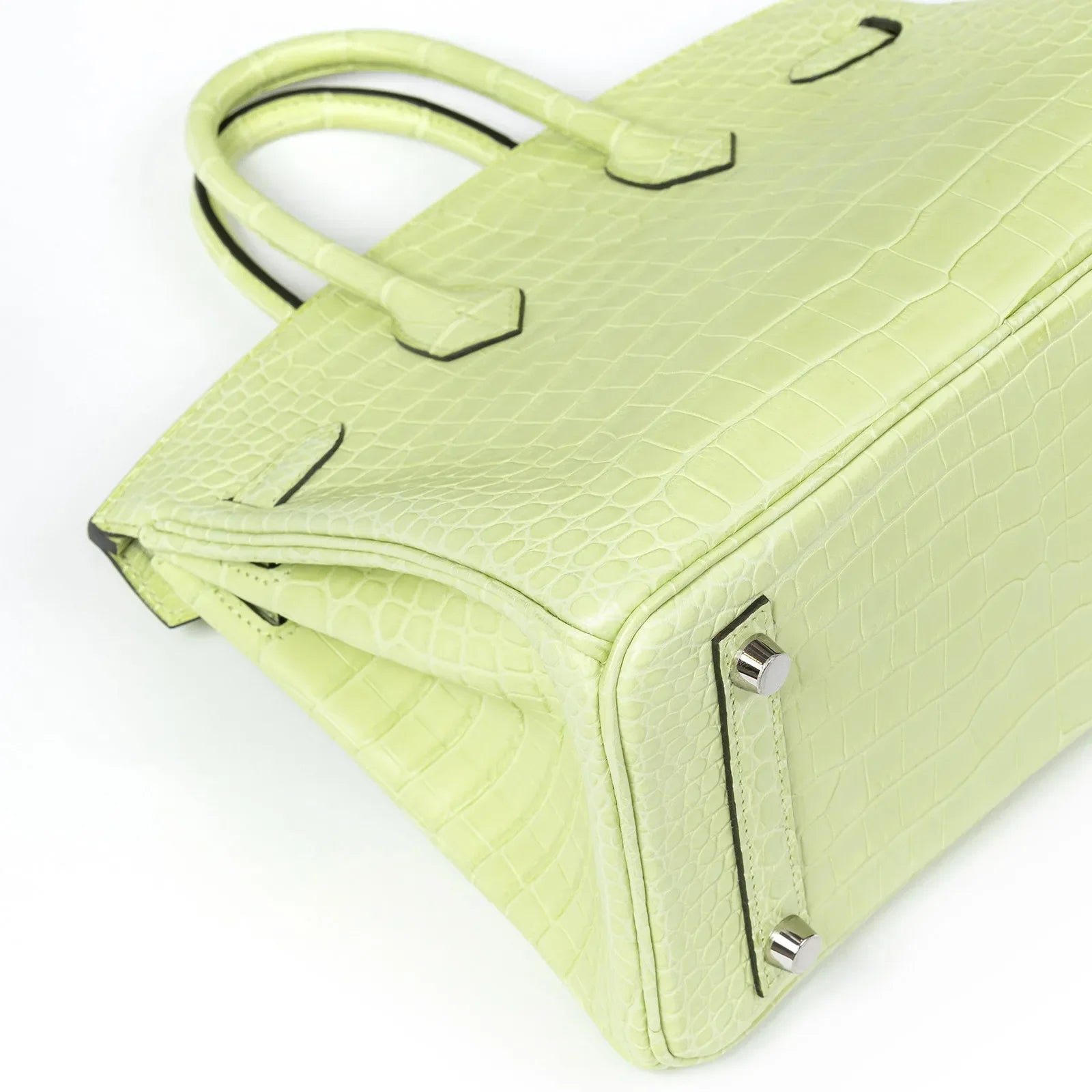 Hermès Birkin 25 Jaune Bourgeon Matte Porosus Crocodile Palladium Hardware