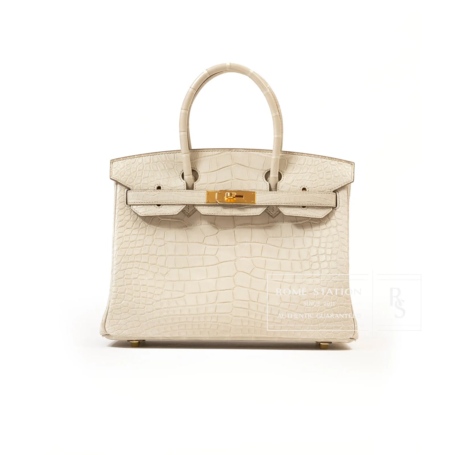 Hermès Birkin 30 Beton Matte Alligator Gold Hardware