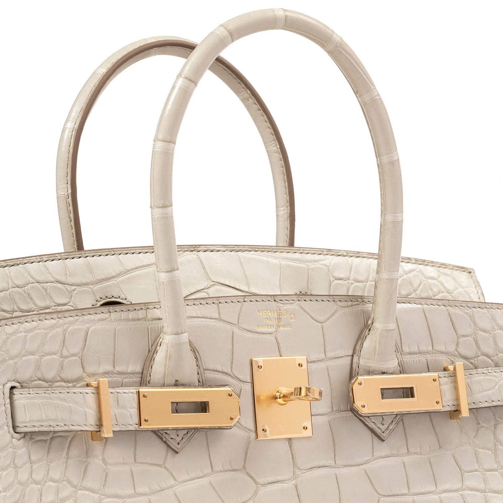 Hermès Birkin 30 Beton Matte Alligator Gold Hardware