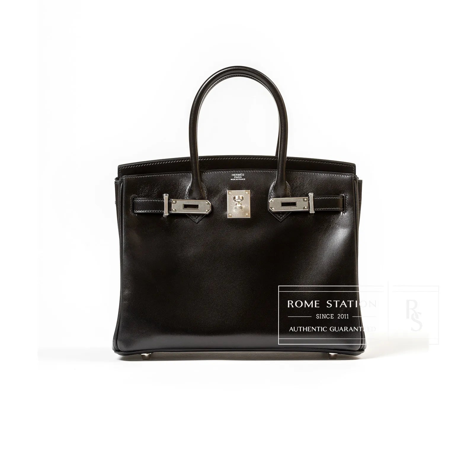 Hermès Birkin 30 Black Box Palladium Hardware
