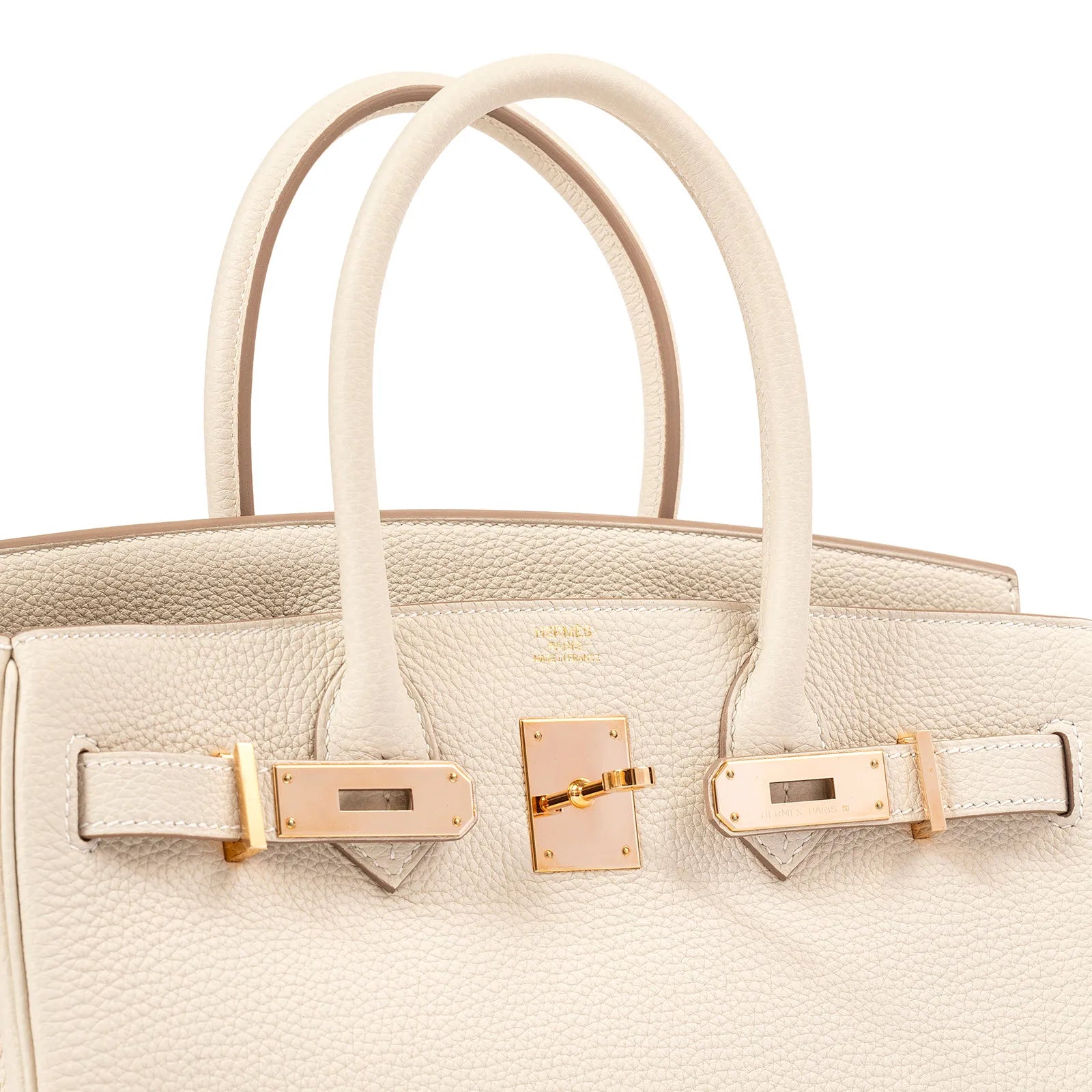 Hermès Birkin 30 Craie Togo Rose Gold Hardware