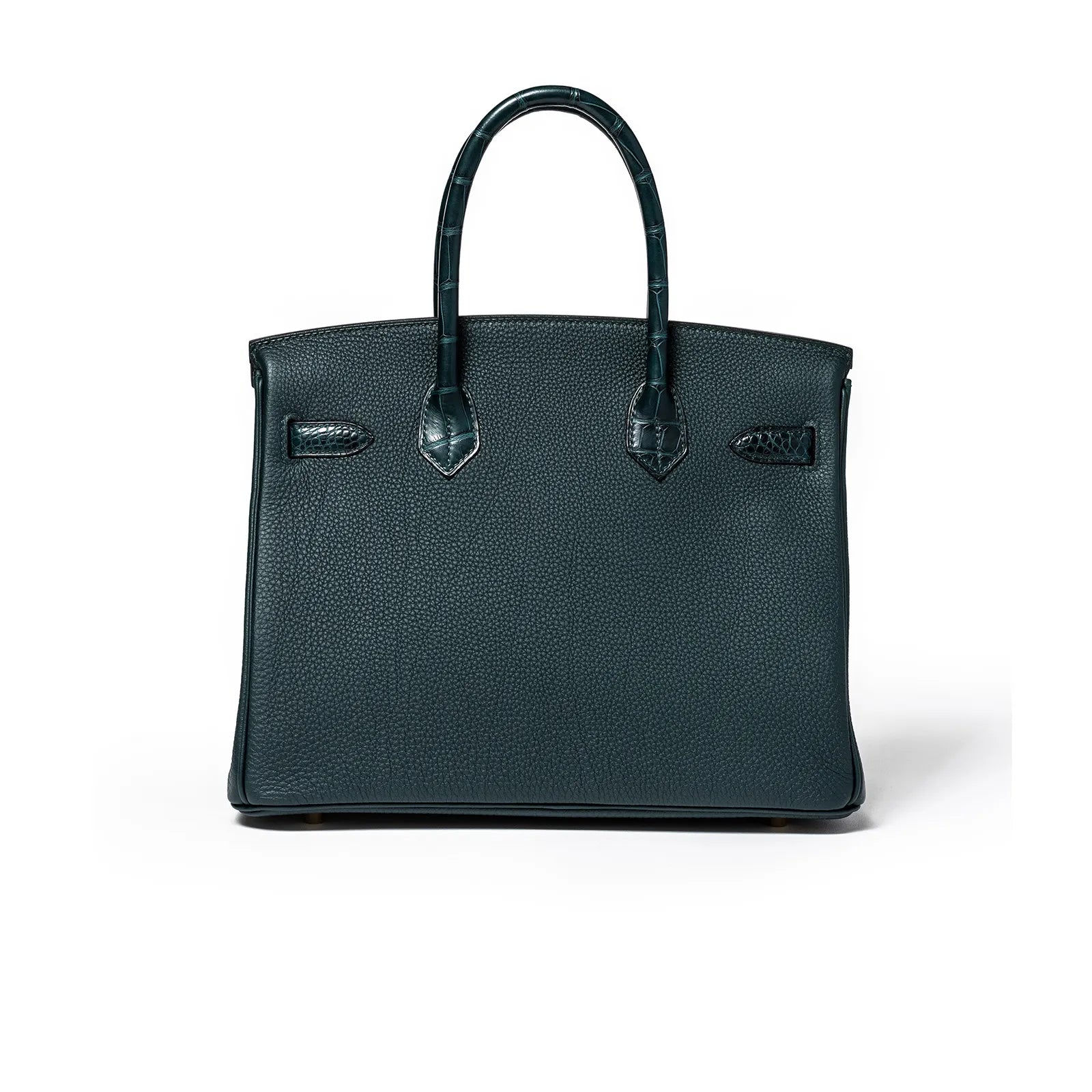 Hermès Birkin 30 Vert Cypress Togo and Matte Alligator Touch Gold Hardware