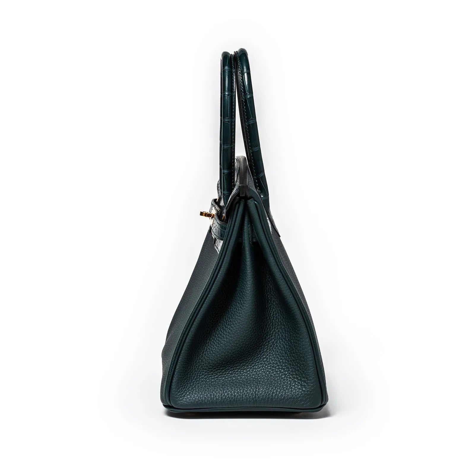 Hermès Birkin 30 Vert Cypress Togo and Matte Alligator Touch Gold Hardware