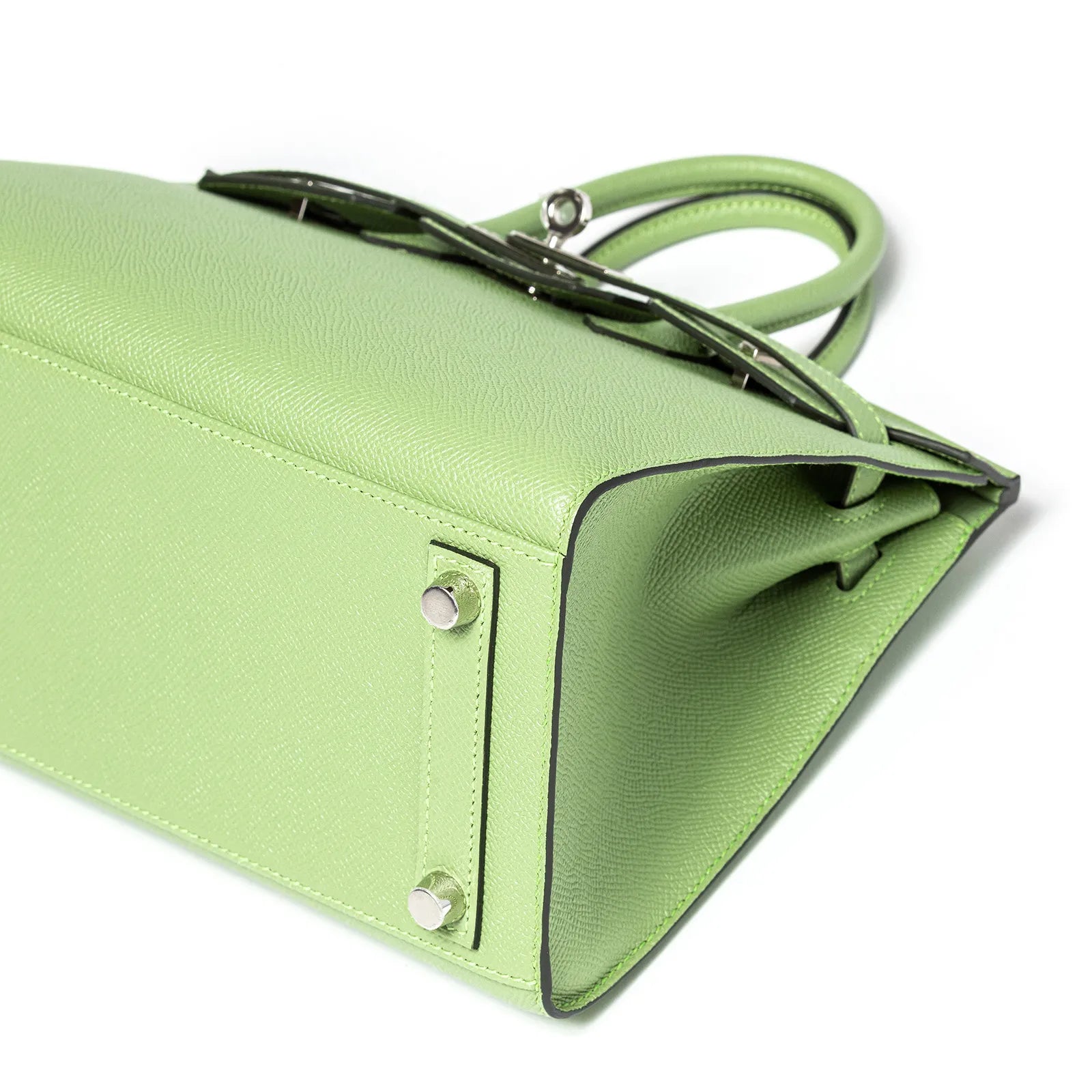 Hermès Birkin Sellier 25 Vert Criquet Epsom Palladium Hardware