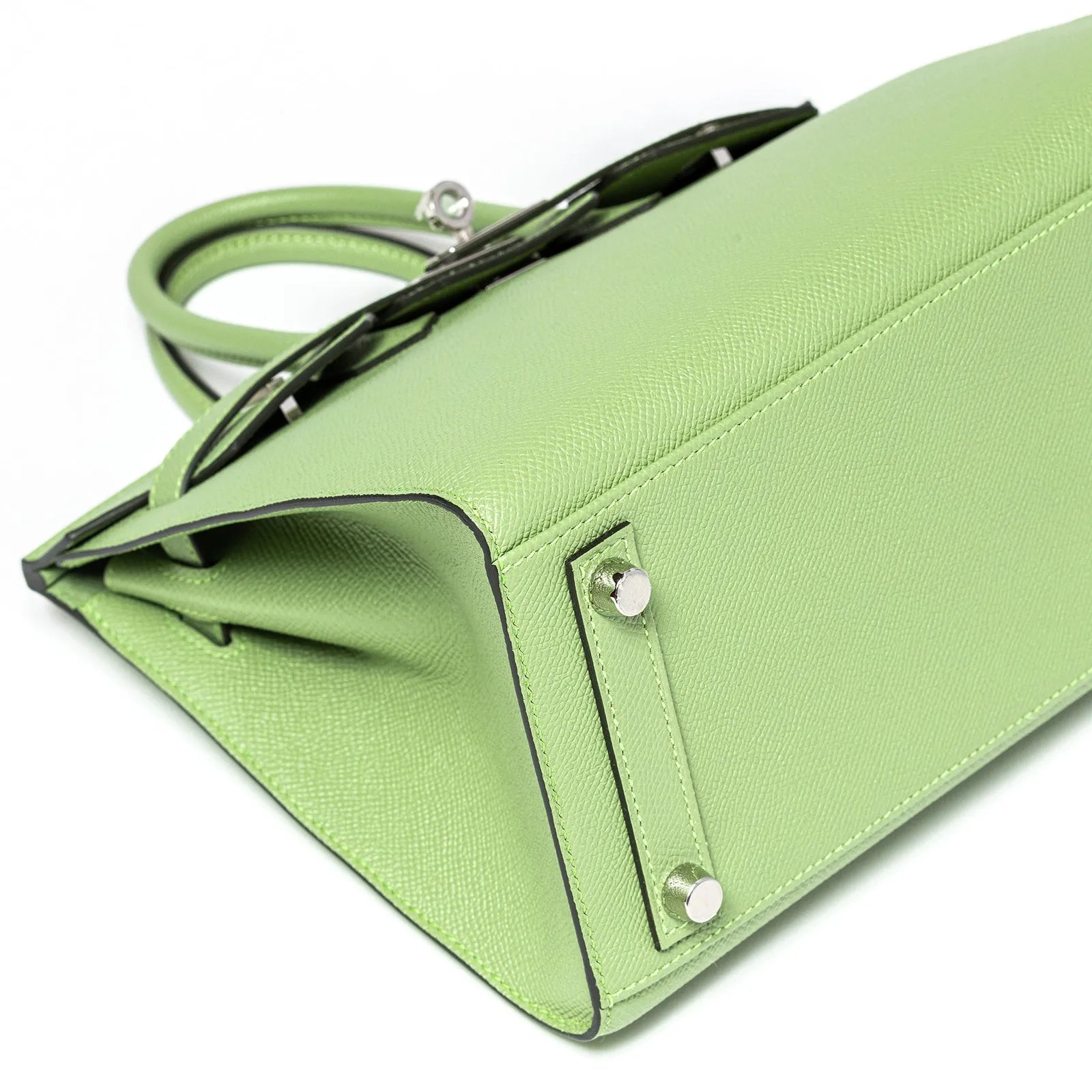 Hermès Birkin Sellier 25 Vert Criquet Epsom Palladium Hardware