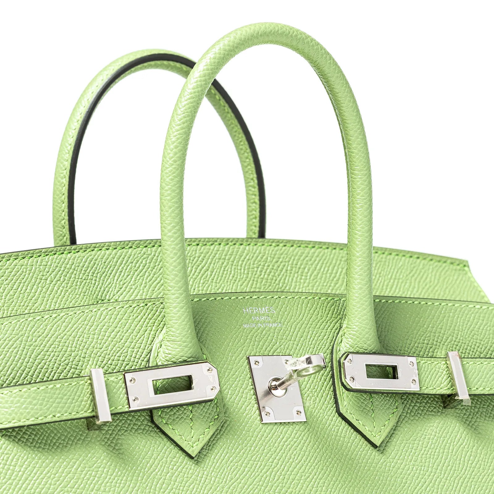 Hermès Birkin Sellier 25 Vert Criquet Epsom Palladium Hardware