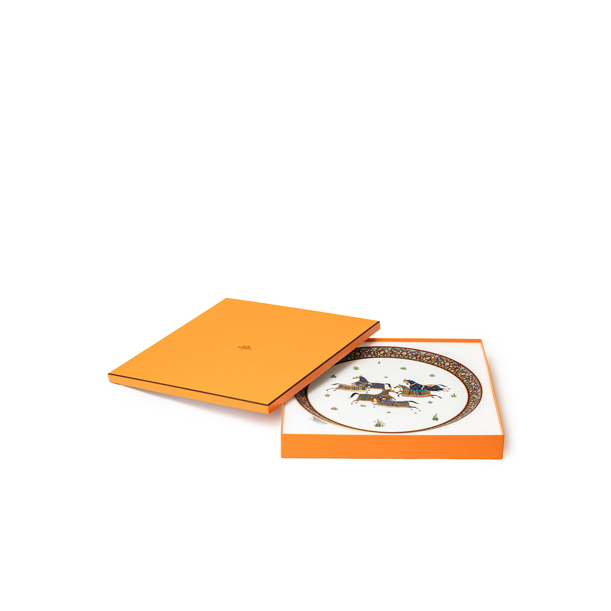 Hermès Cheval d'Orient round platter n°1 Large Model in Hermès box