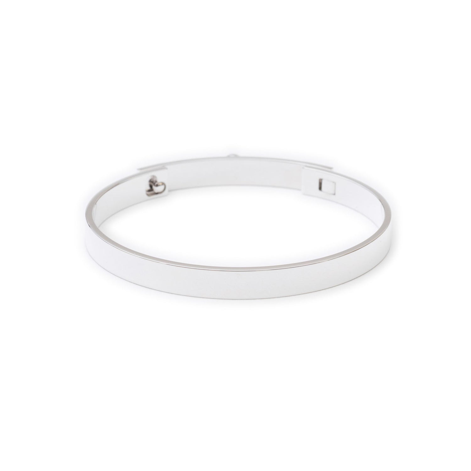 Hermès Collier De Chien Diamond Bracelet Small Model White Gold Au750 - Back