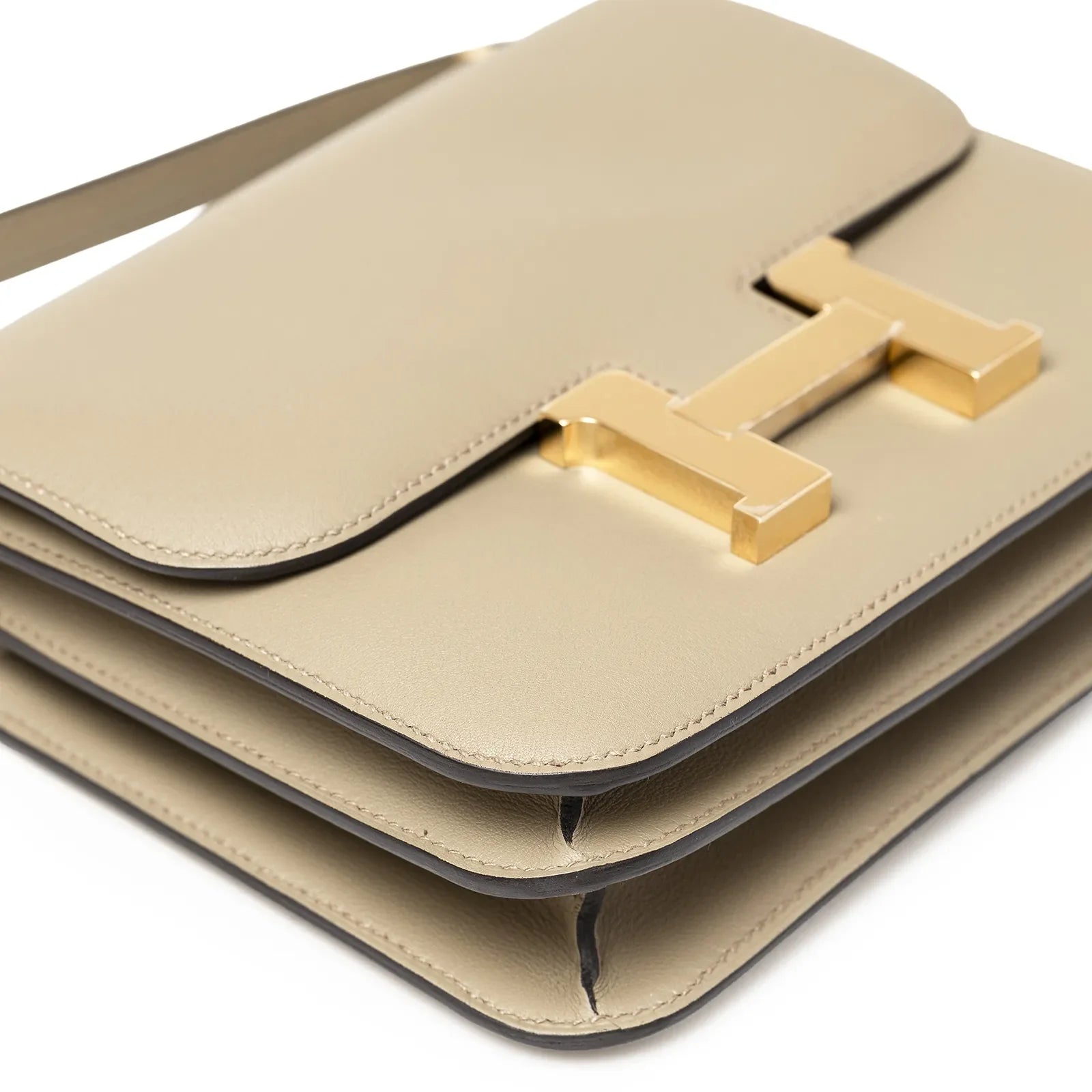Hermès Mini Constance 18 Beige Marfa Swift Gold Hardware