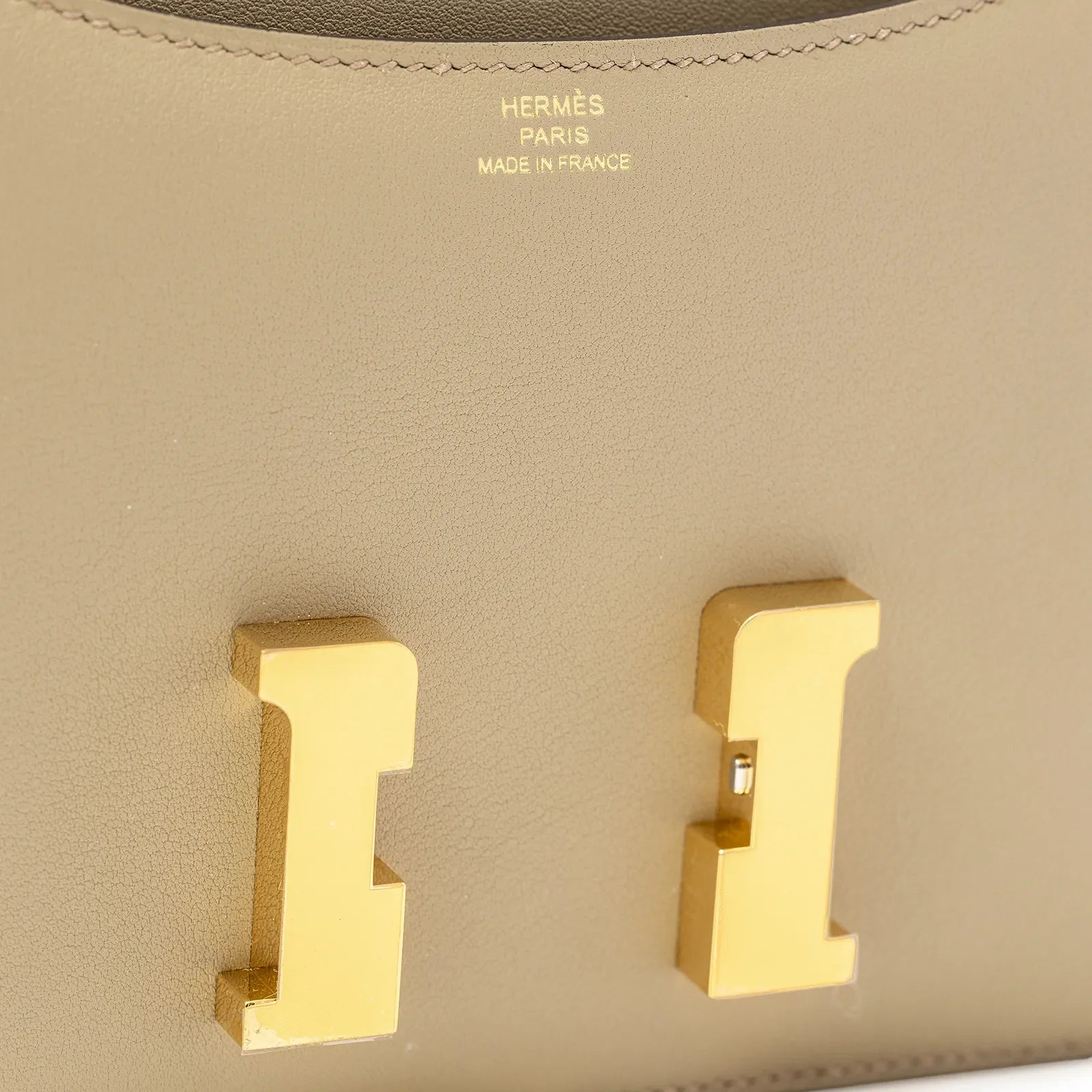Hermès Mini Constance 18 Beige Marfa Swift Gold Hardware